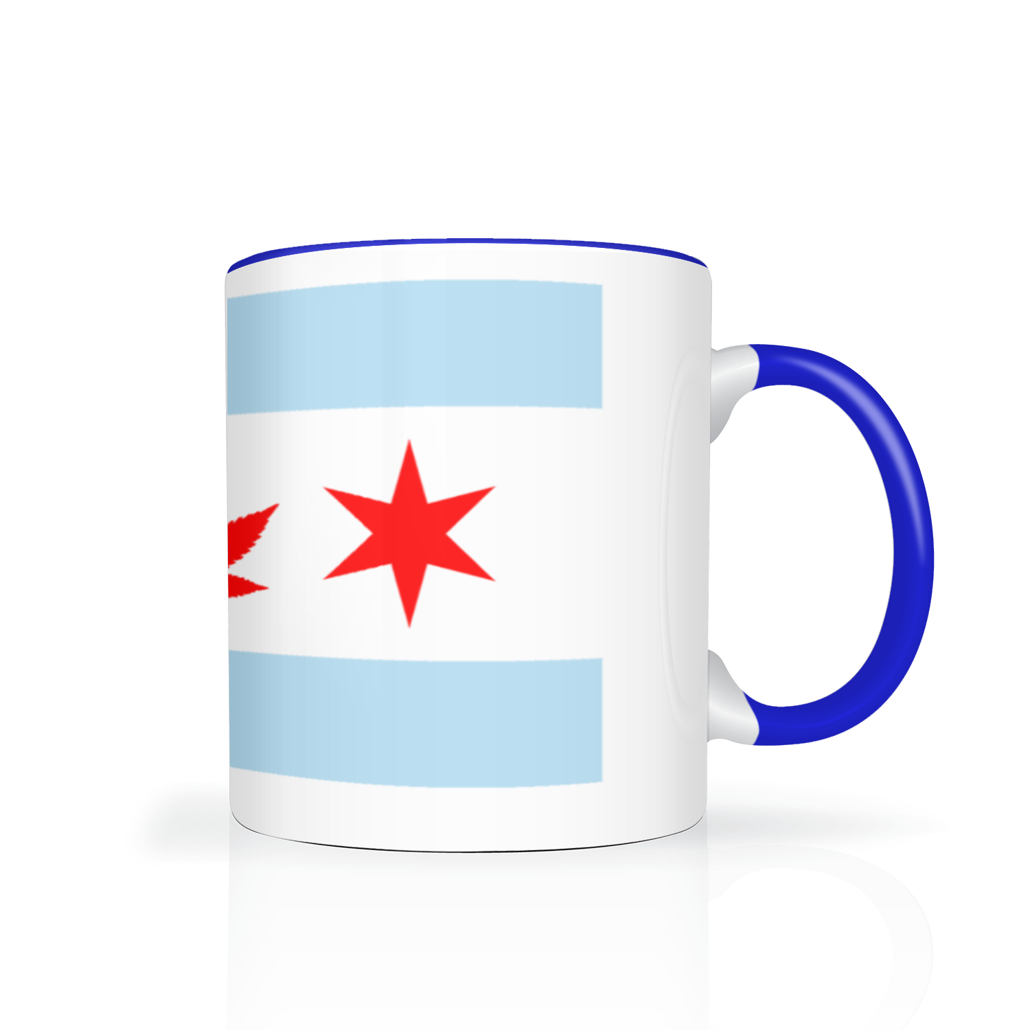 Chicago Flag Single Pot Leaf 11oz 2 Tone Mug