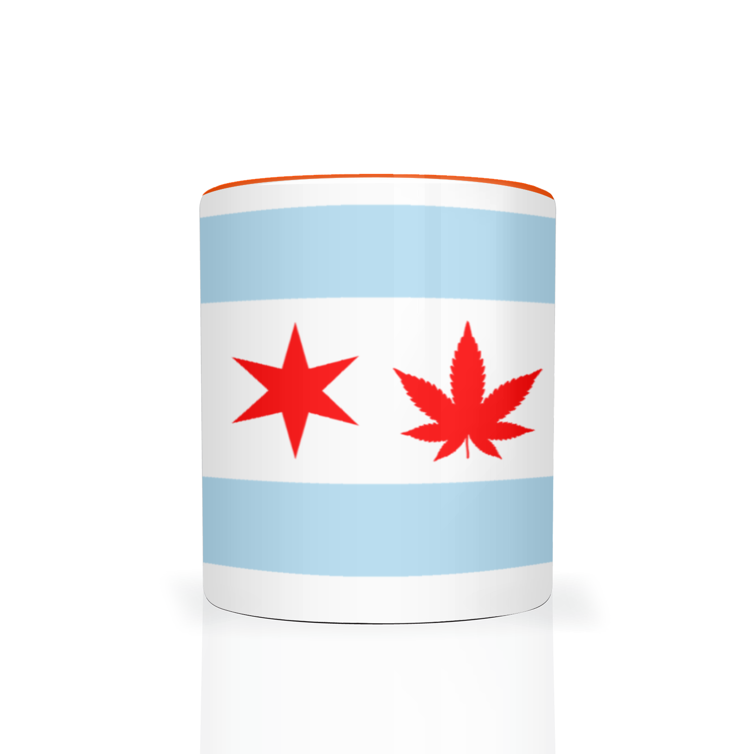 Chicago Flag Single Pot Leaf 11oz 2 Tone Mug