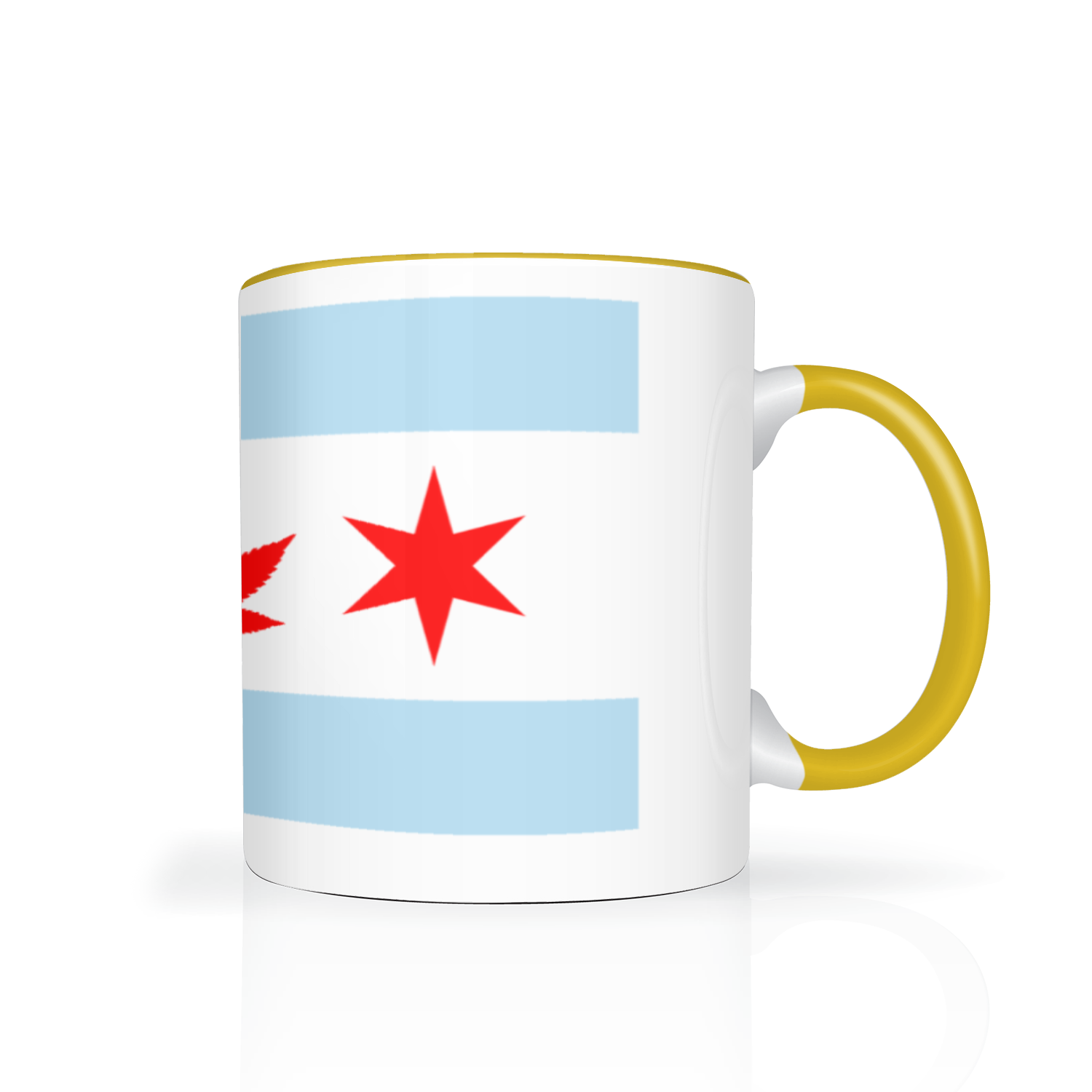 Chicago Flag Single Pot Leaf 11oz 2 Tone Mug