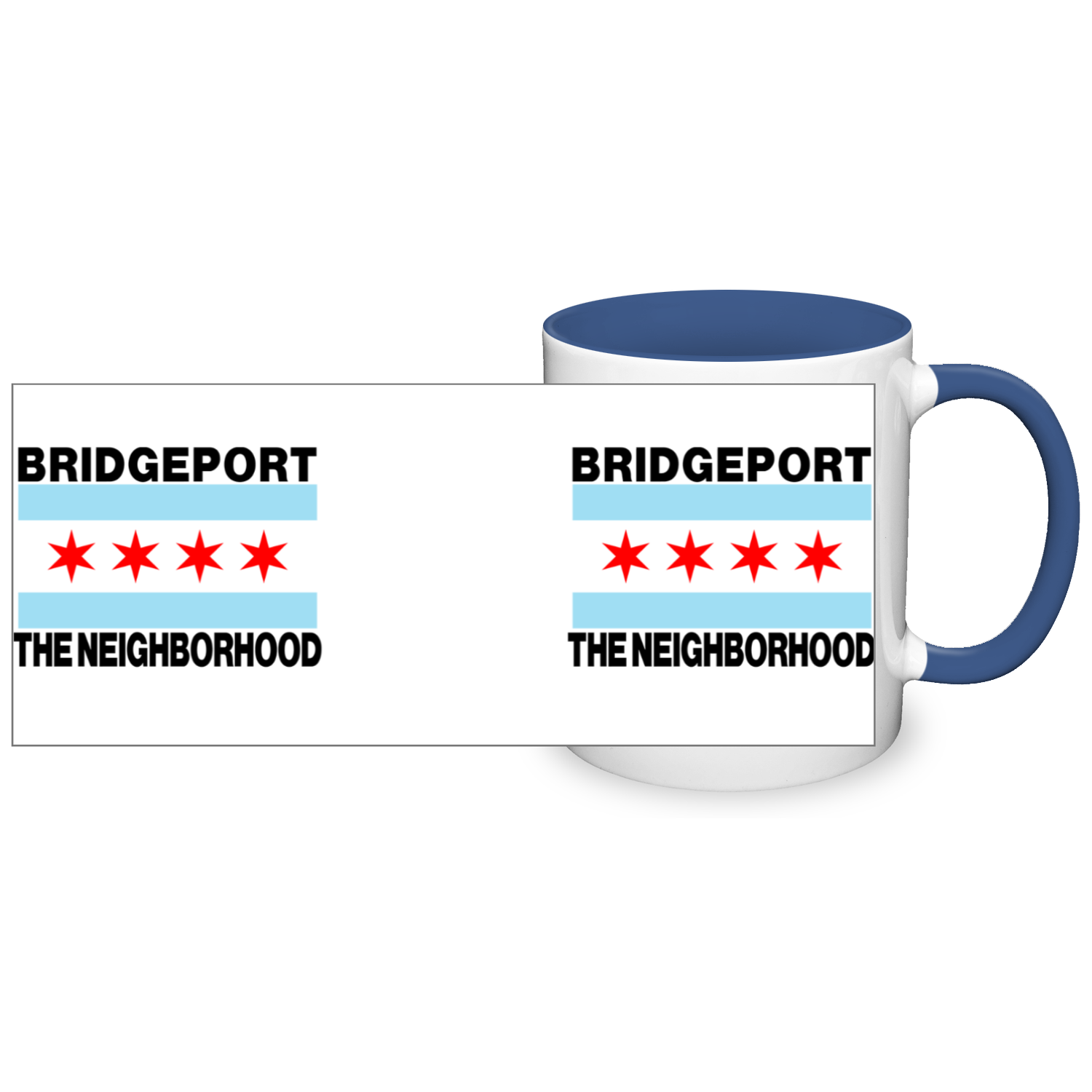 Chicago Flag Bridgeport 11oz 2 Tone Mug
