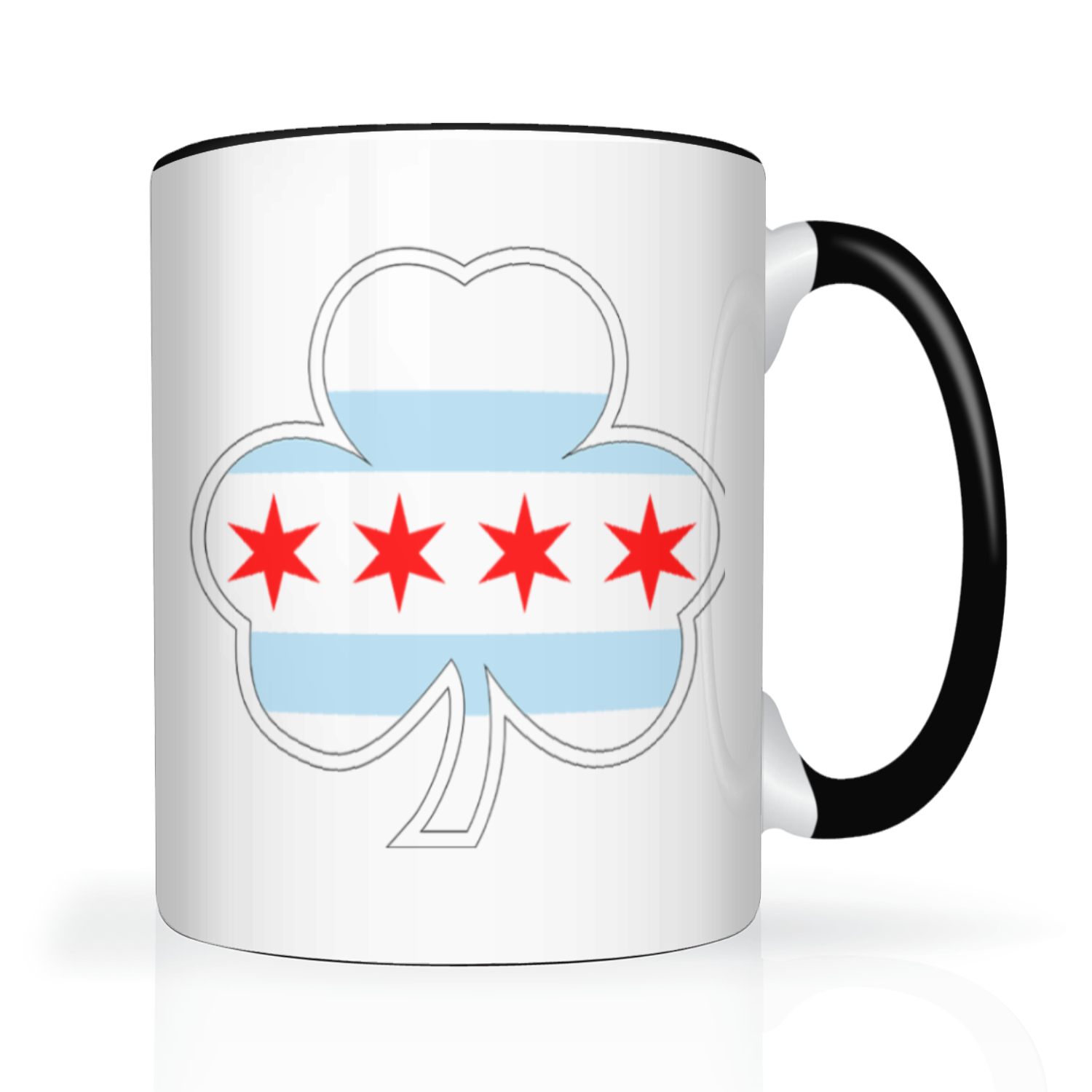 Chicago Flag Shamrock St. Patty’s 2 Tone 15oz Mug