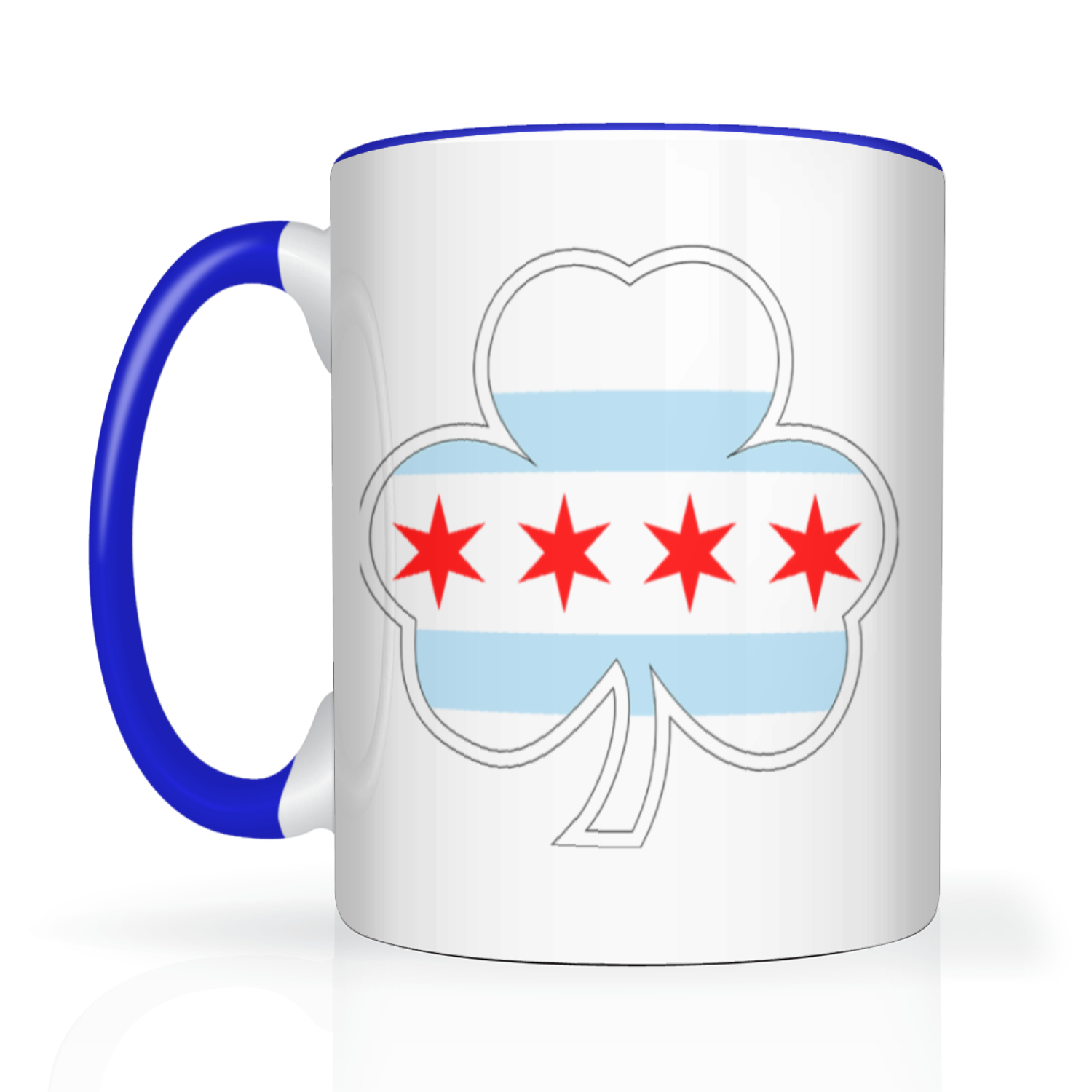 Chicago Flag Shamrock St. Patty’s 2 Tone 15oz Mug