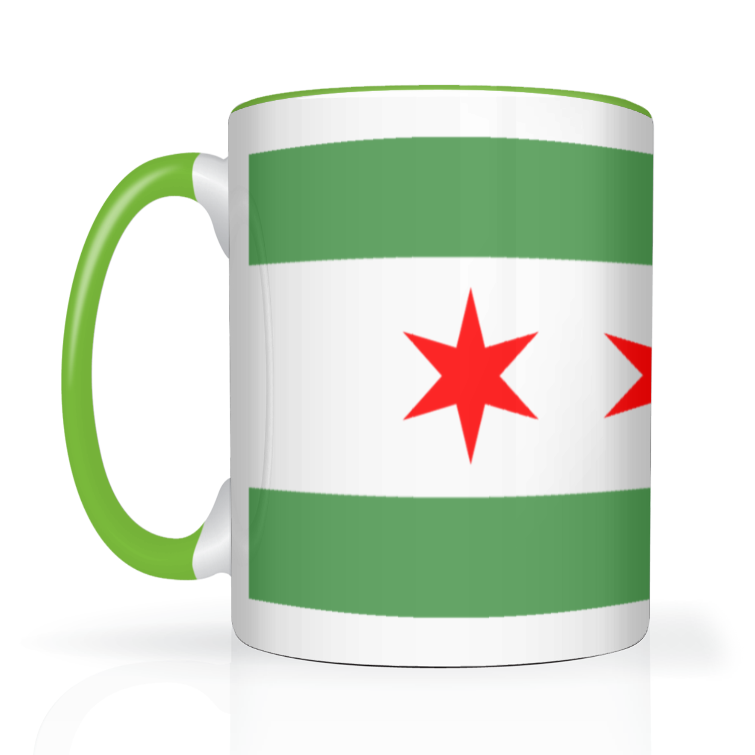 Chicago Flag Green River 2 Tone 15oz Mug