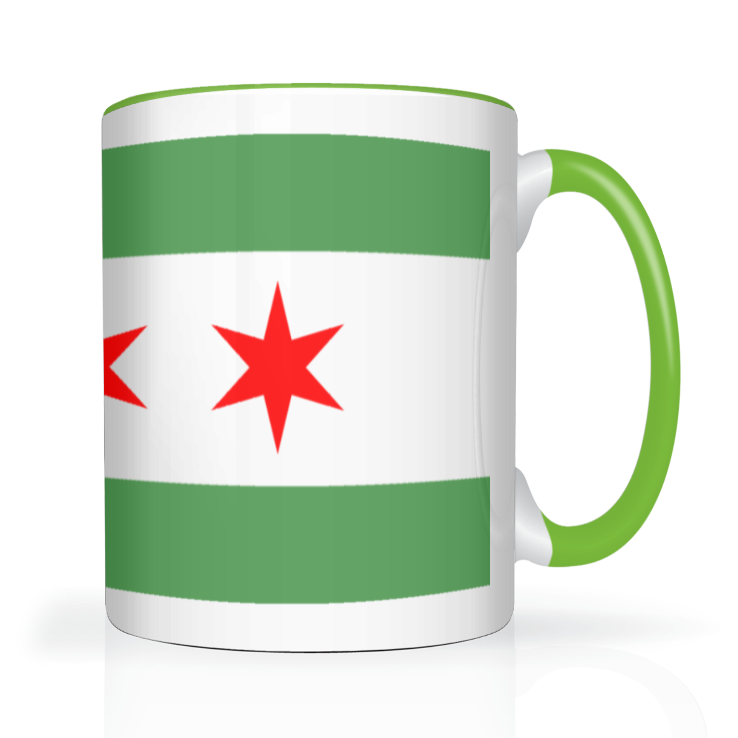 Chicago Flag Green River 2 Tone 15oz Mug