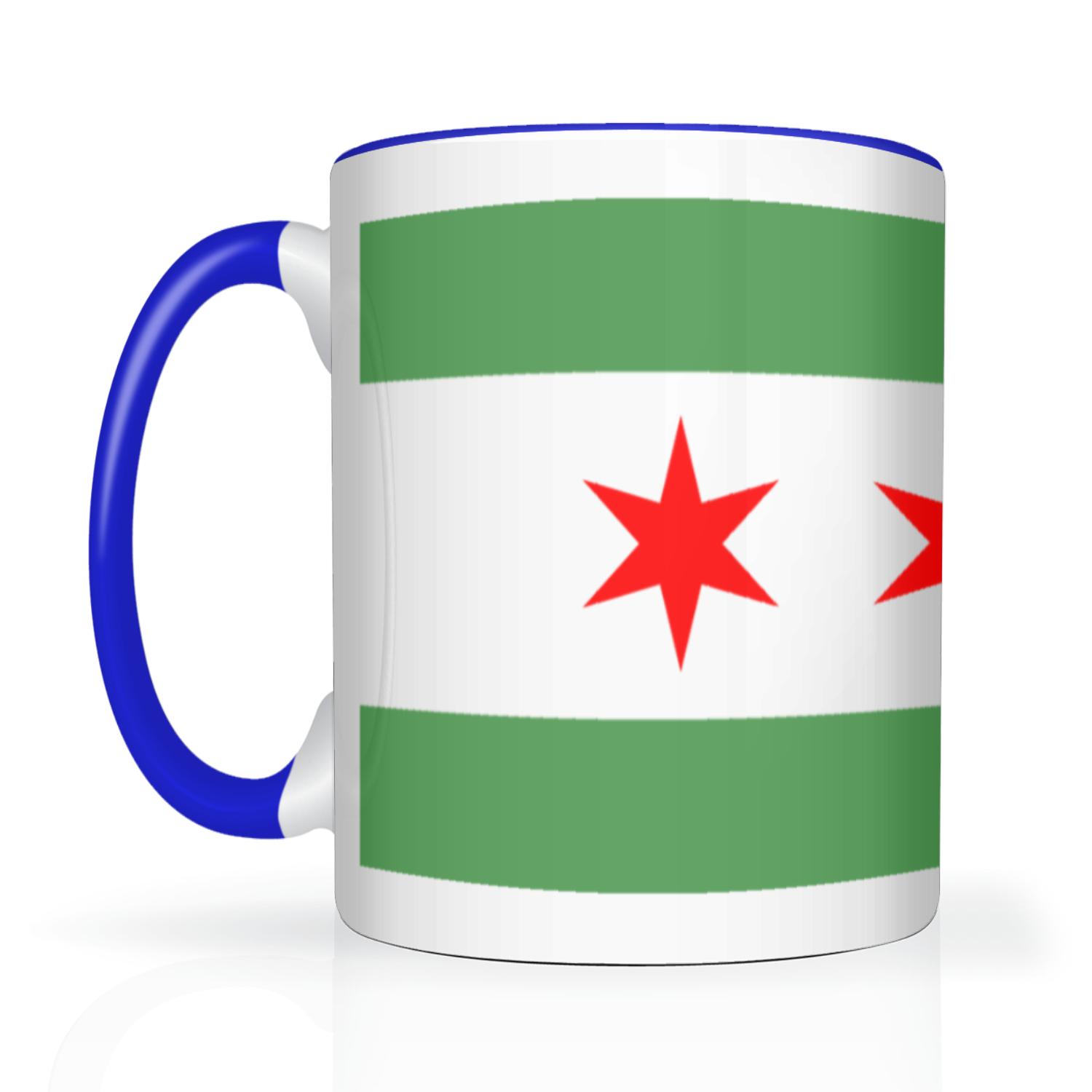 Chicago Flag Green River 2 Tone 15oz Mug