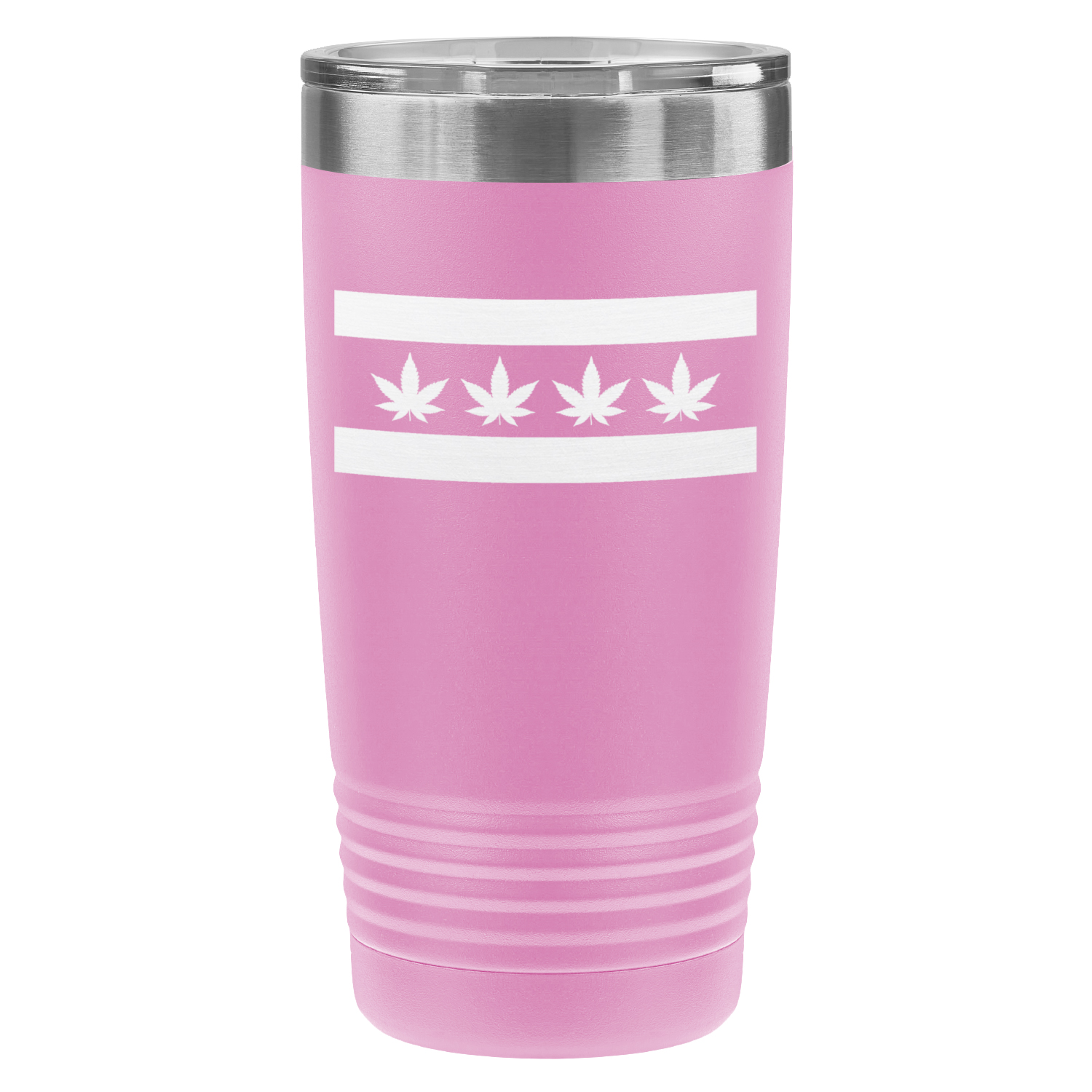 Chicago Flag Four Pot Leaf 20oz Lazer Tumbler