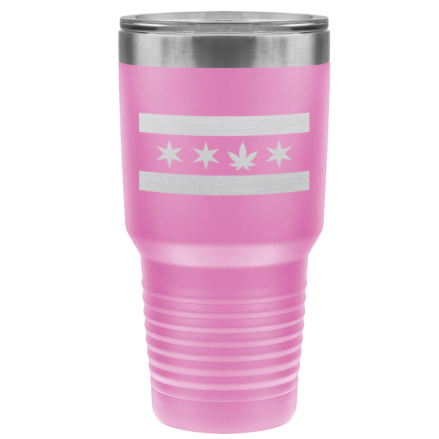 Chicago Flag Single Pot Leaf 30oz Lazer Tumbler