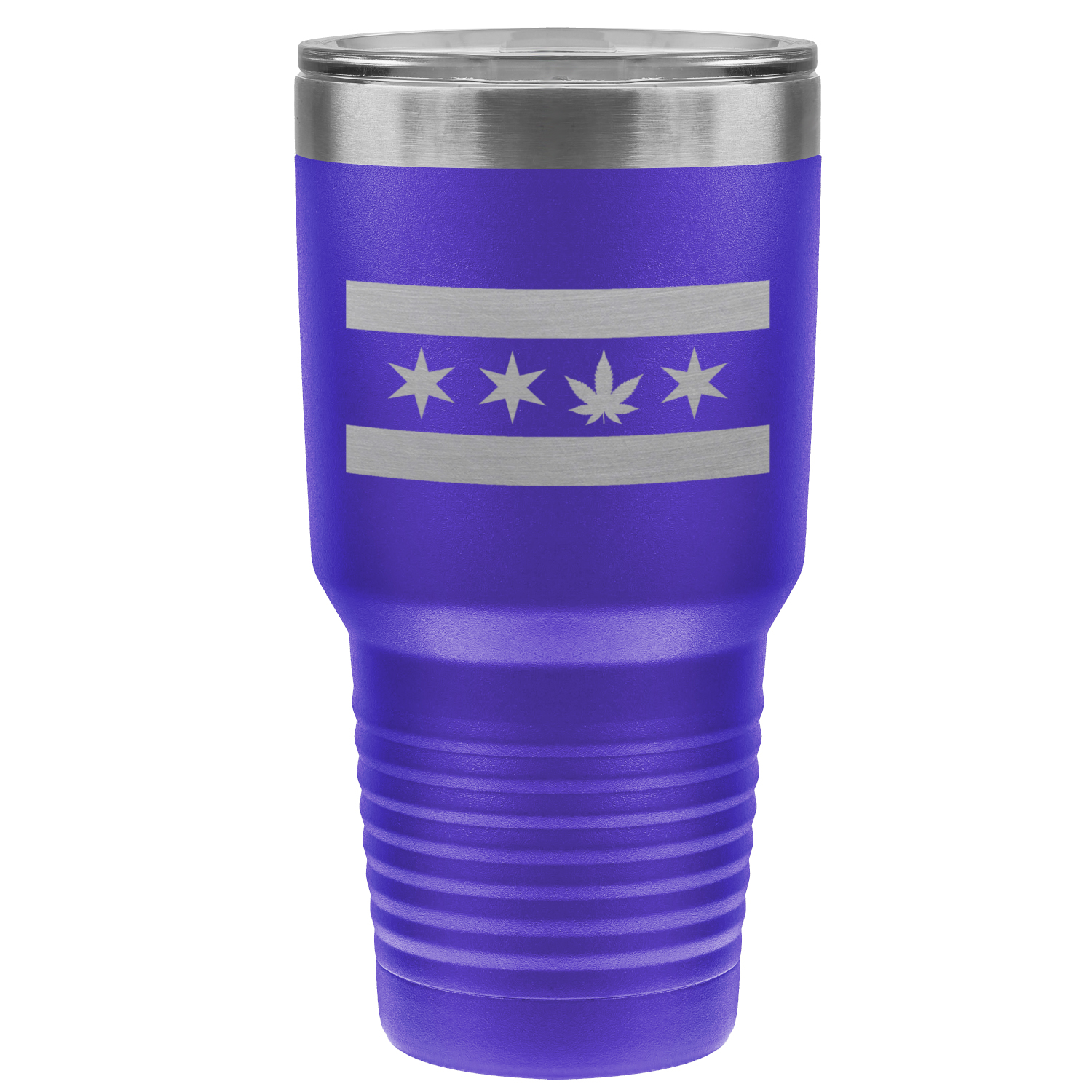 Chicago Flag Single Pot Leaf 30oz Lazer Tumbler