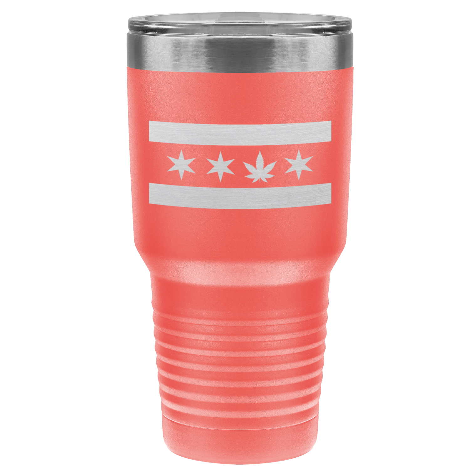 Chicago Flag Single Pot Leaf 30oz Lazer Tumbler