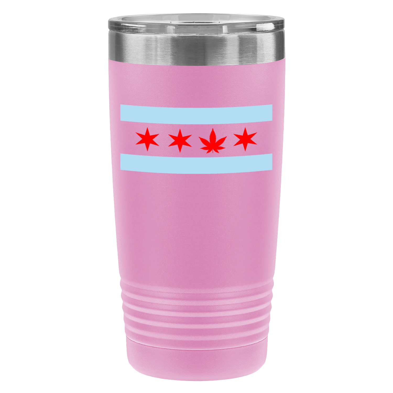 Chicago Flag Single Pot Leaf 20oz UV Tumbler