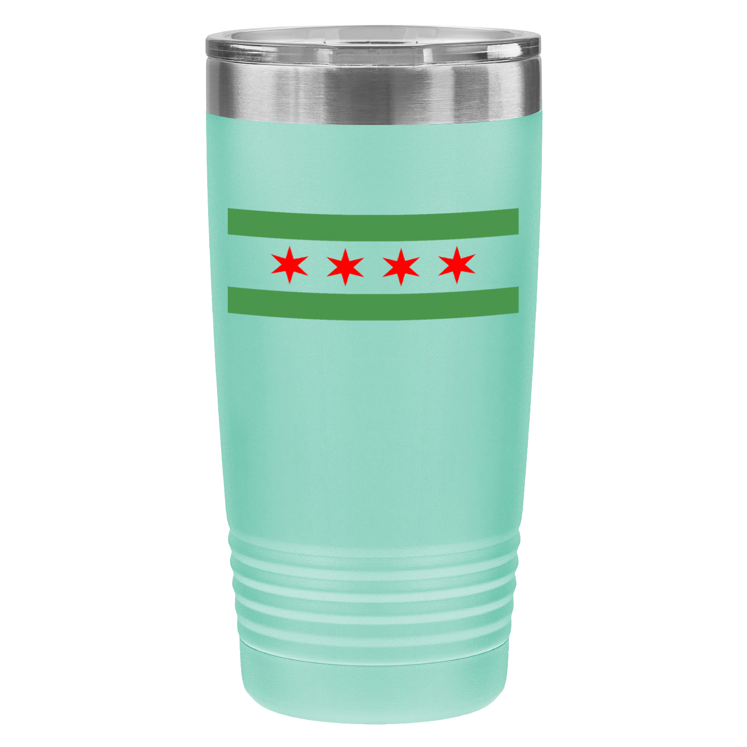 Chicago Flag Green River 20oz UV Tumbler