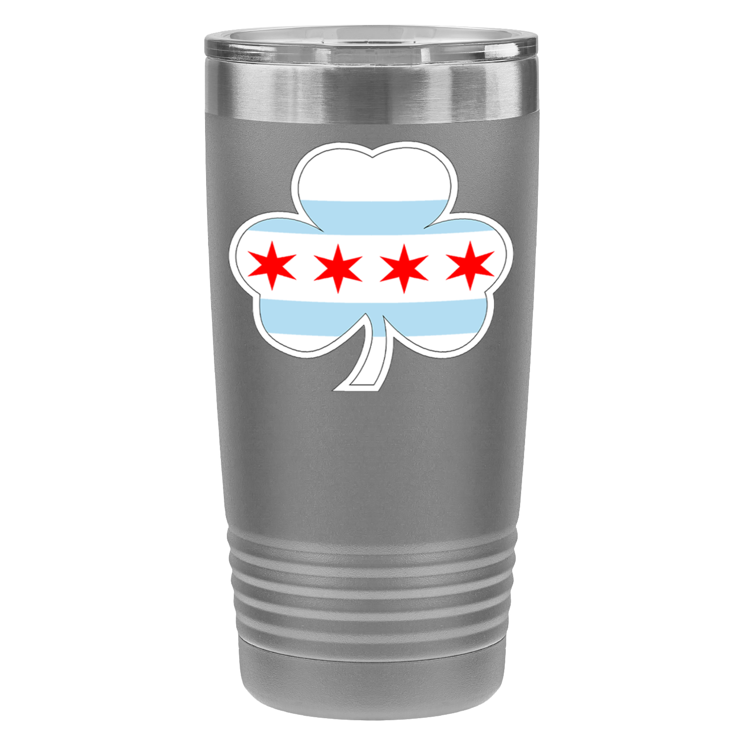 Chicago Flag Shamrock St. Patty’s 20oz UV Tumbler