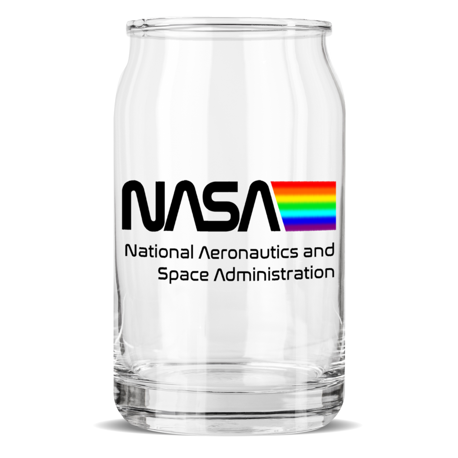 NASA Space Logo Sculptured Glass