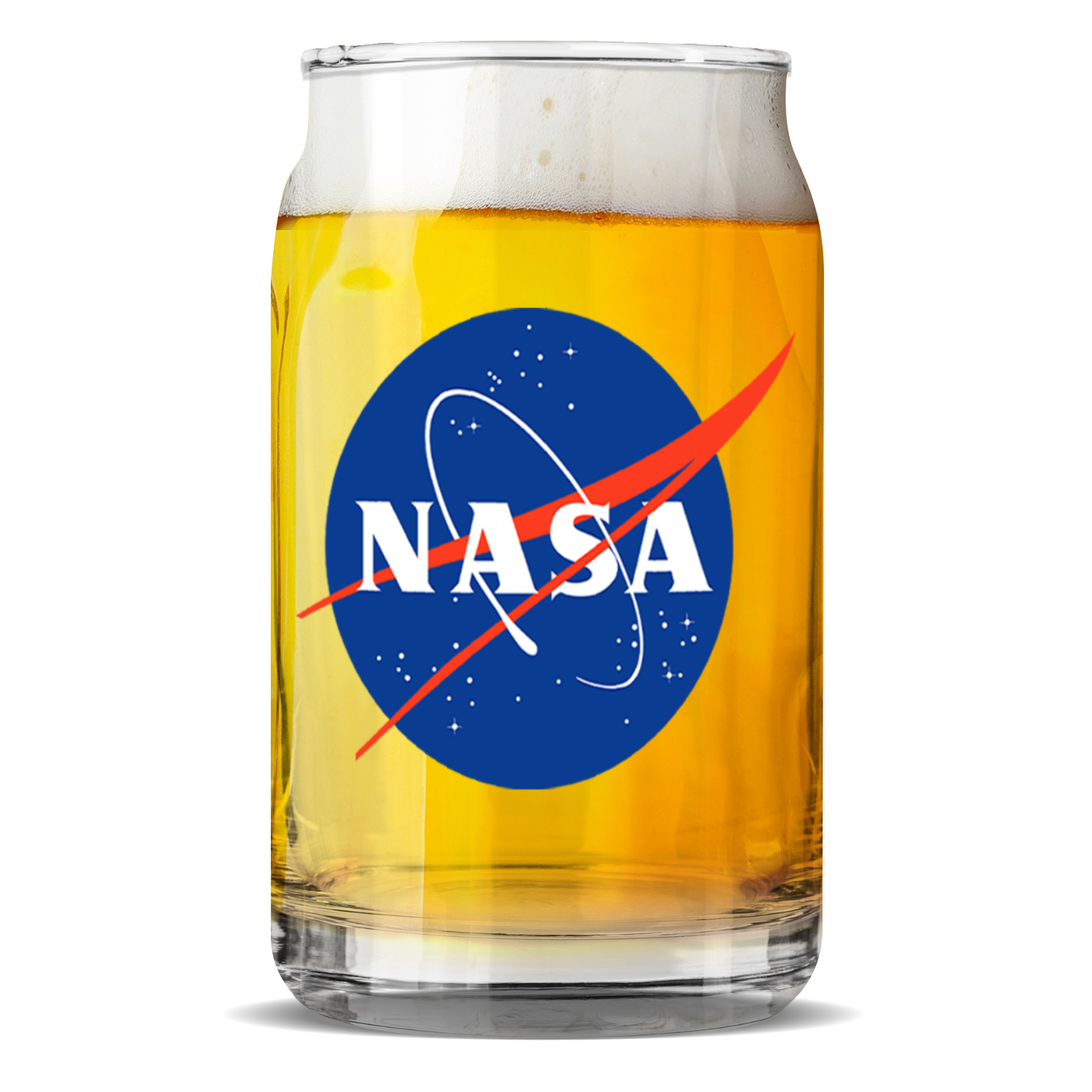 NASA Circle Logo Sculptured Glass