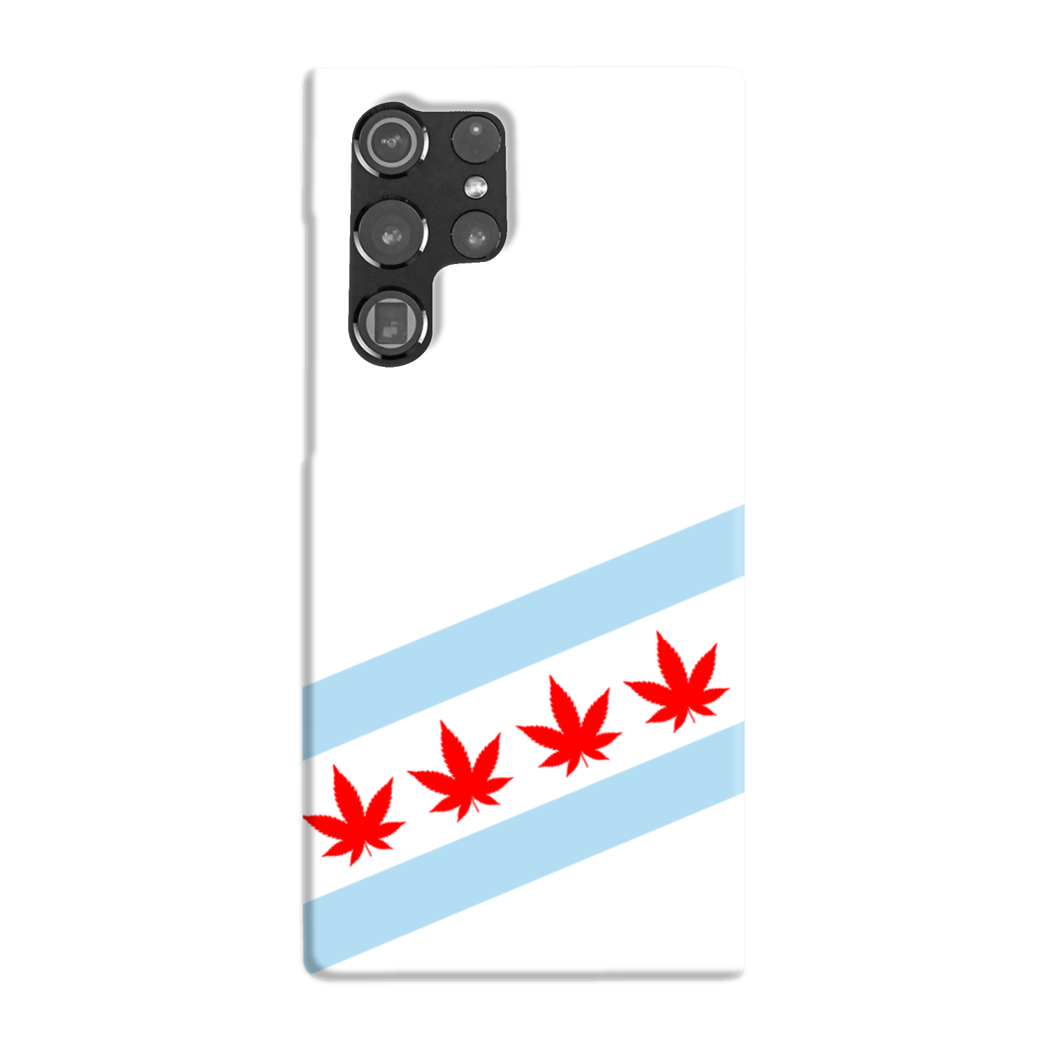 Chicago Flag Four Pot Leaf Slim Phone Case