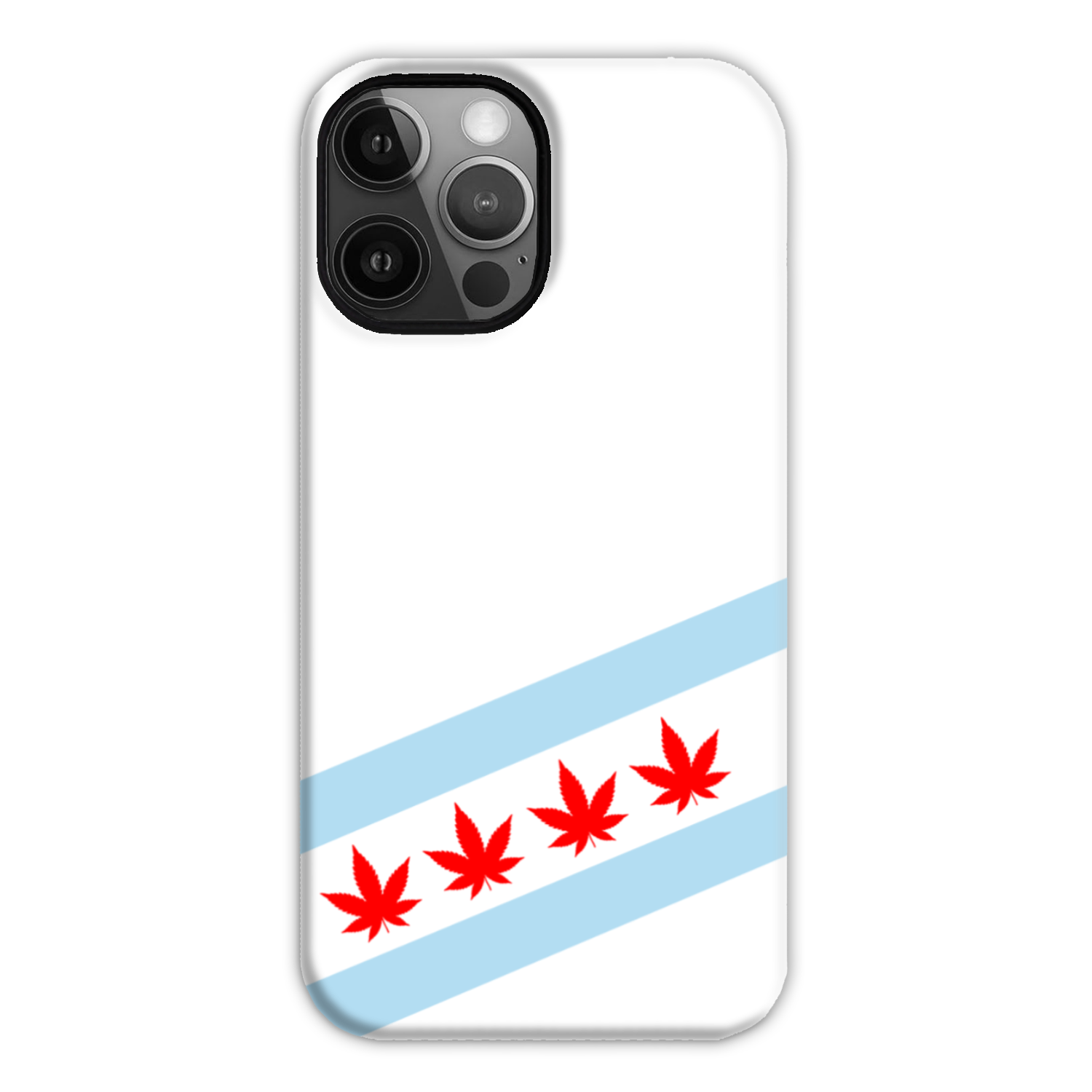 Chicago Flag Four Pot Leaf Tough Phone Case