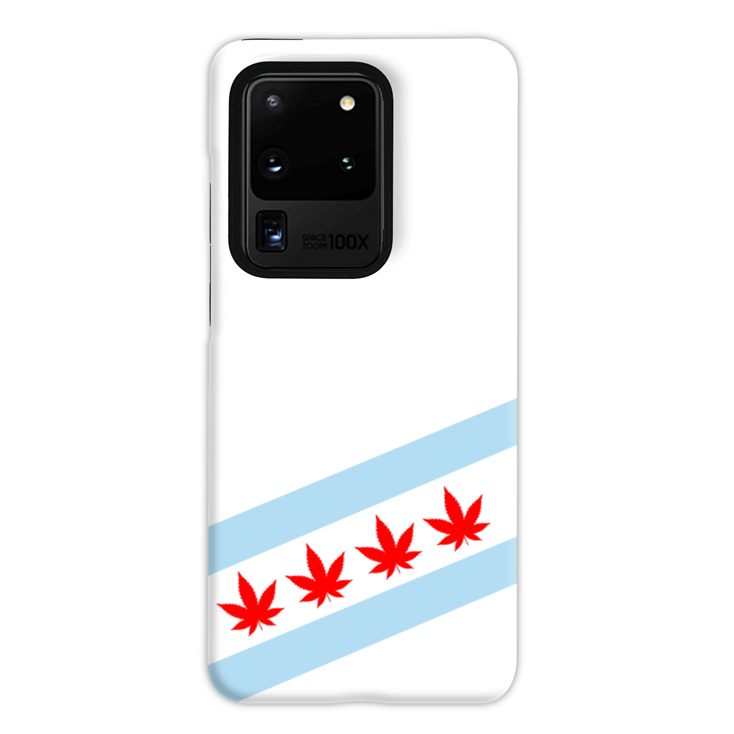 Chicago Flag Four Pot Leaf Tough Phone Case
