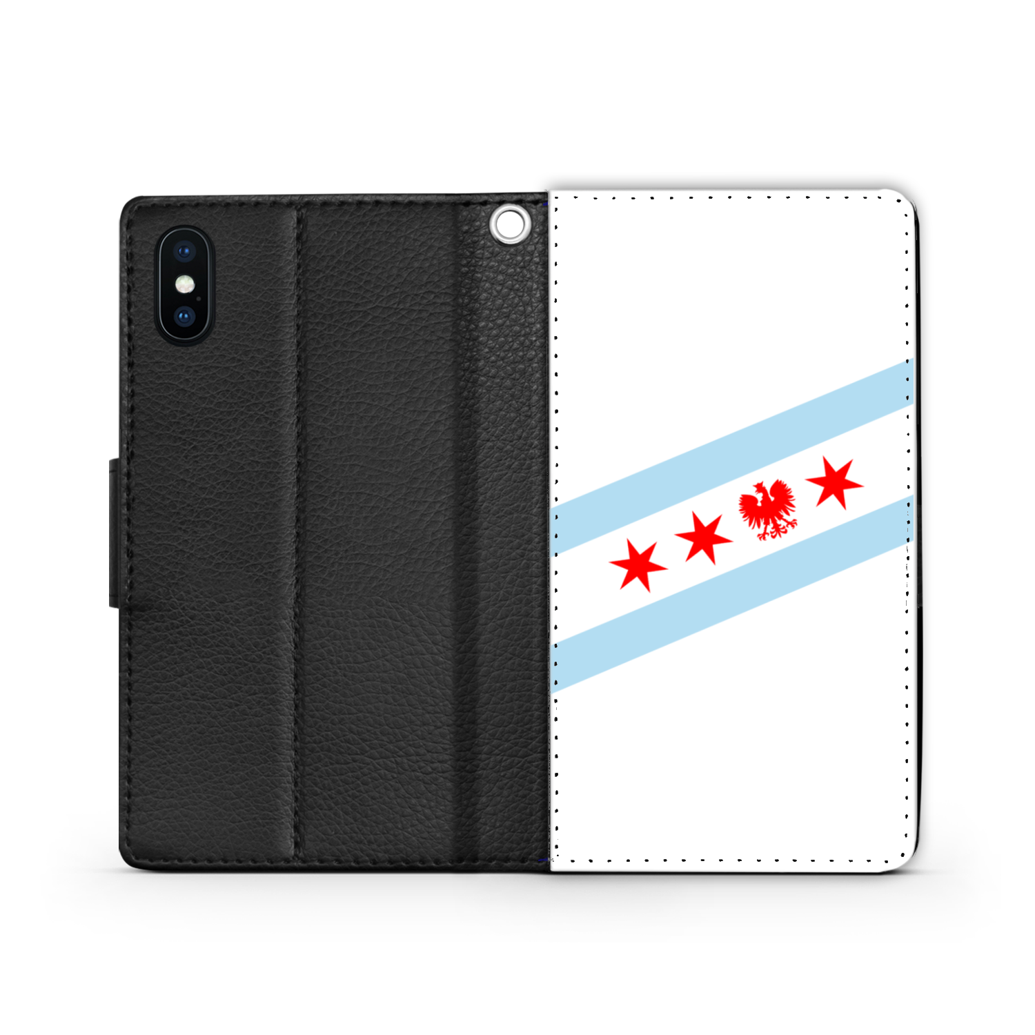 Chicago Flag Polish Eagle Wallet Phone Case