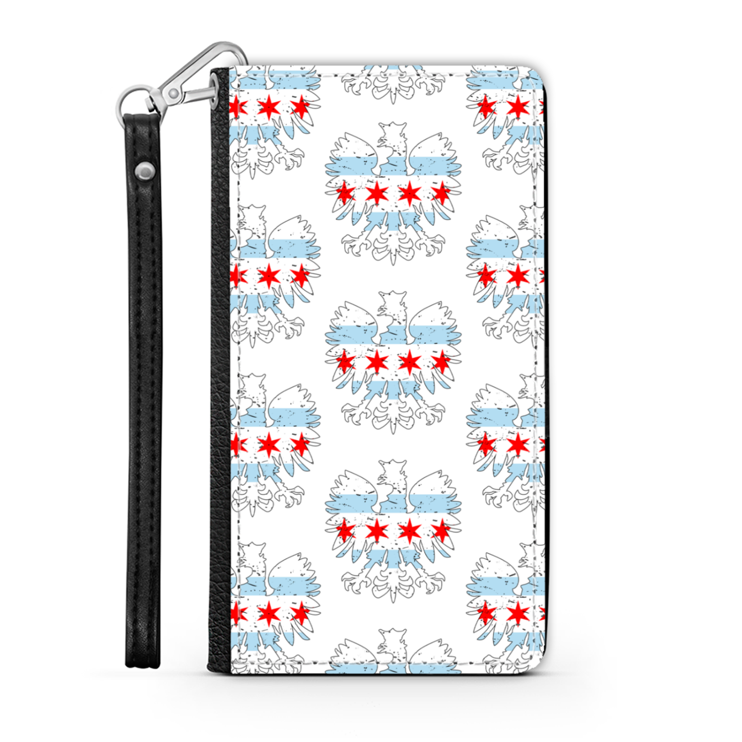 Chicago Flag Polish Eagle Wallet Phone Case