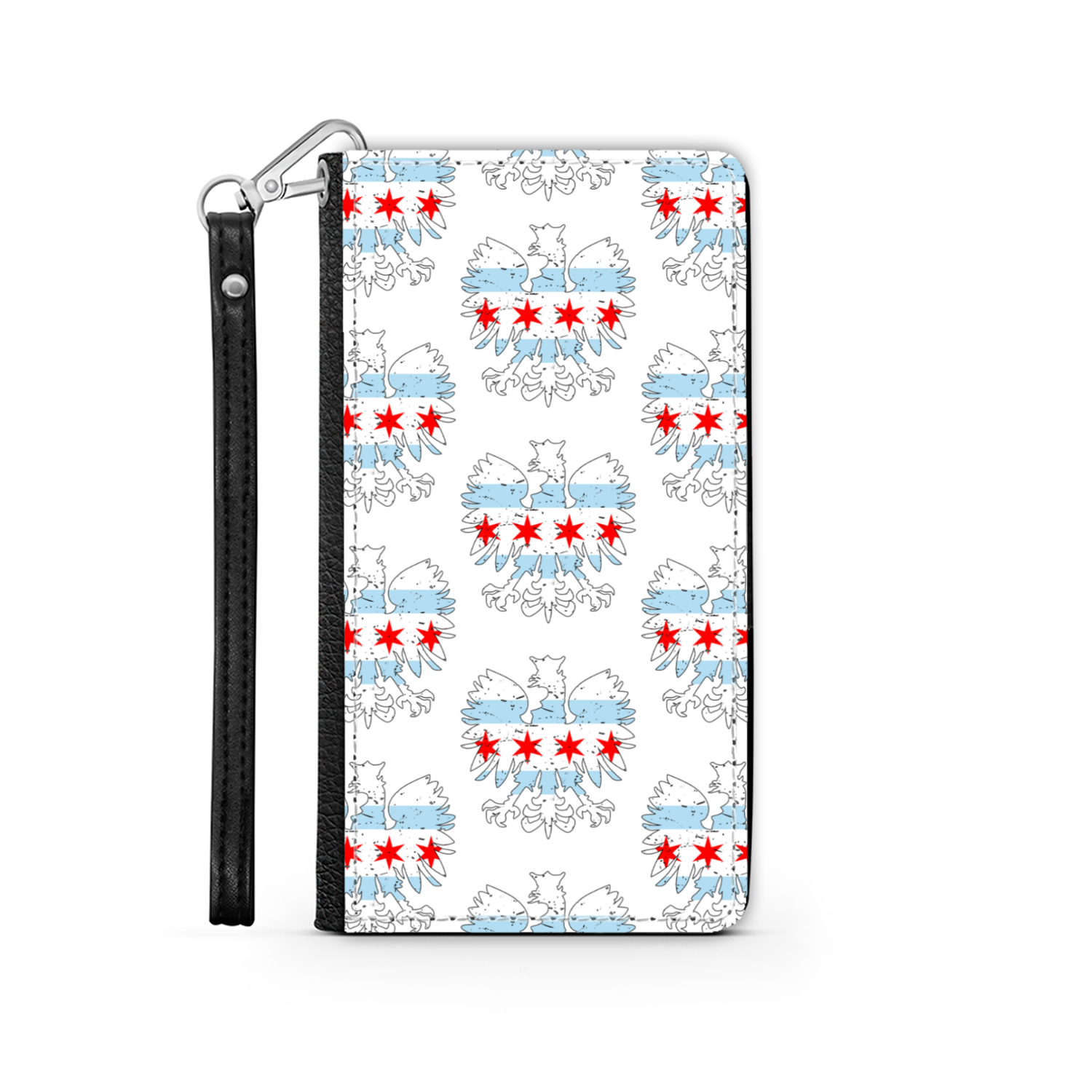 Chicago Flag Polish Eagle Wallet Phone Case