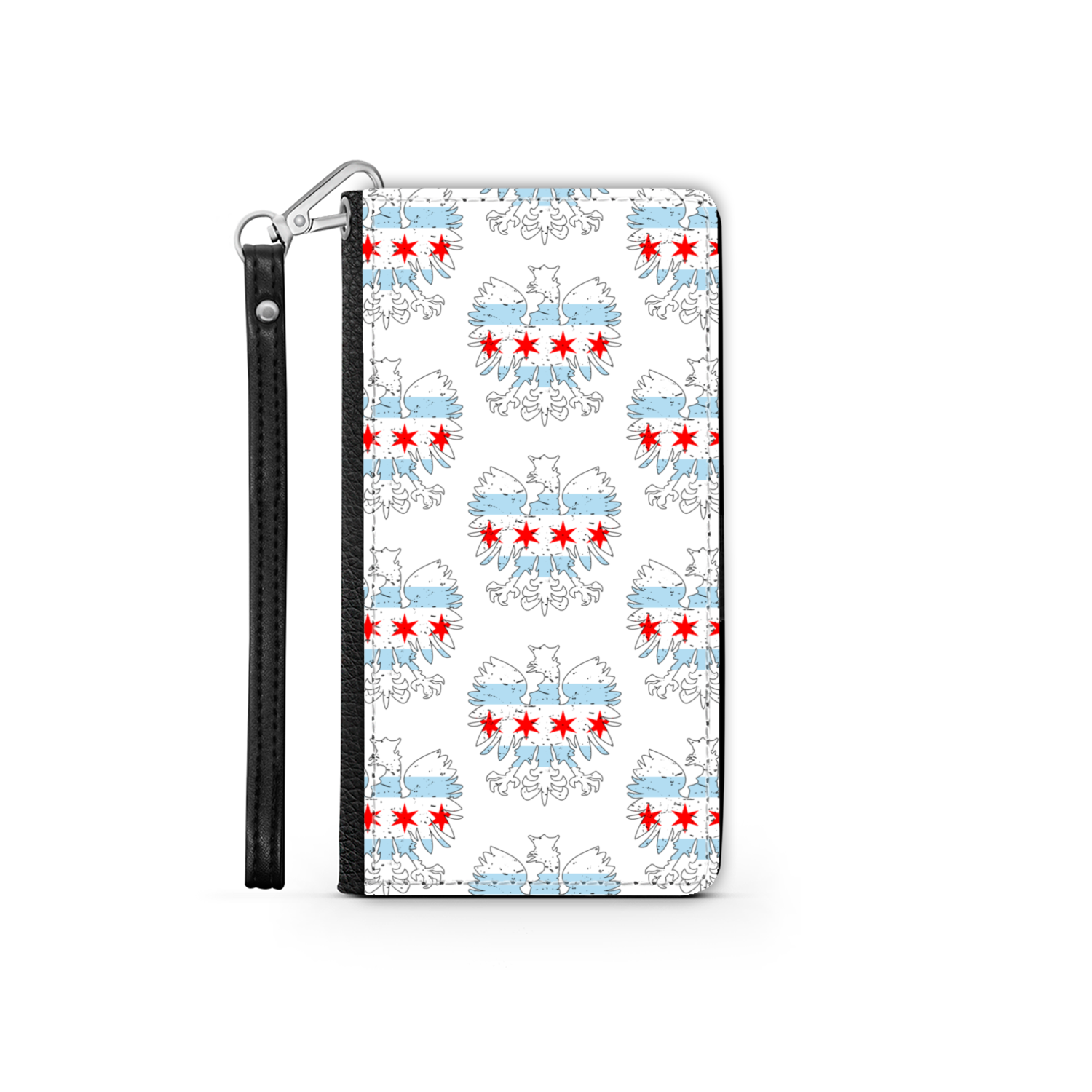 Chicago Flag Polish Eagle Wallet Phone Case