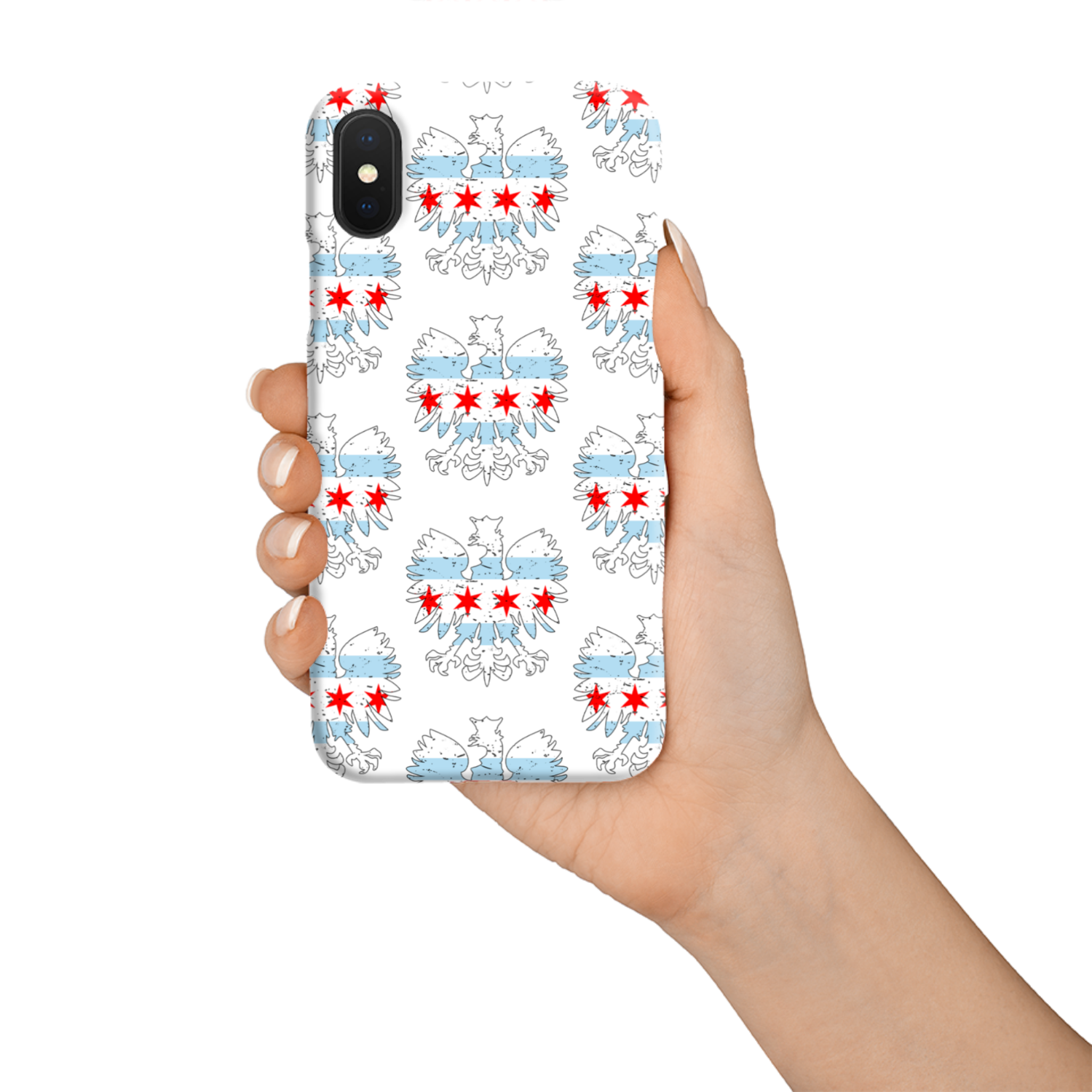 Chicago Flag Polish Eagle Tough Phone Case