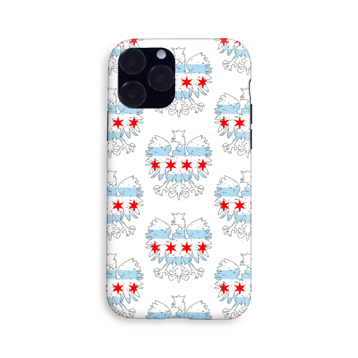 Chicago Flag Polish Eagle Tough Phone Case