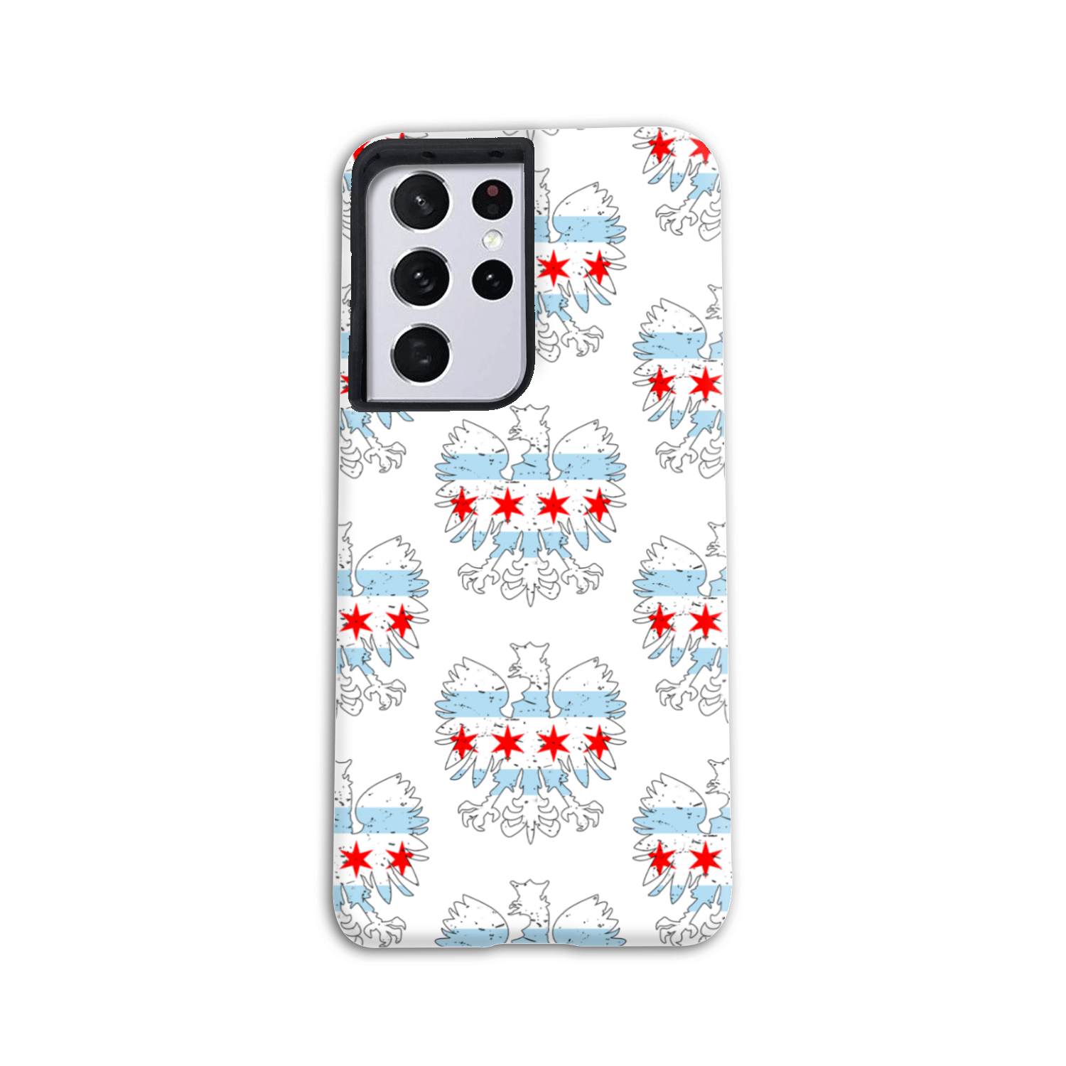 Chicago Flag Polish Eagle Tough Phone Case