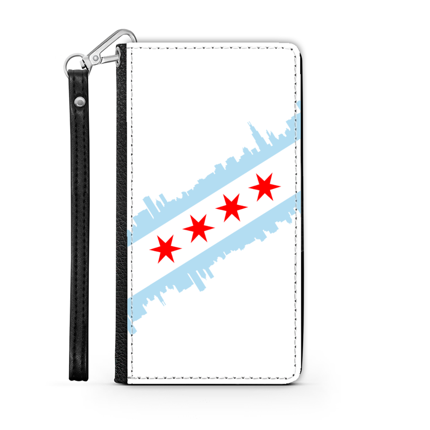 Chicago Skyline Flag Wallet Phone Case