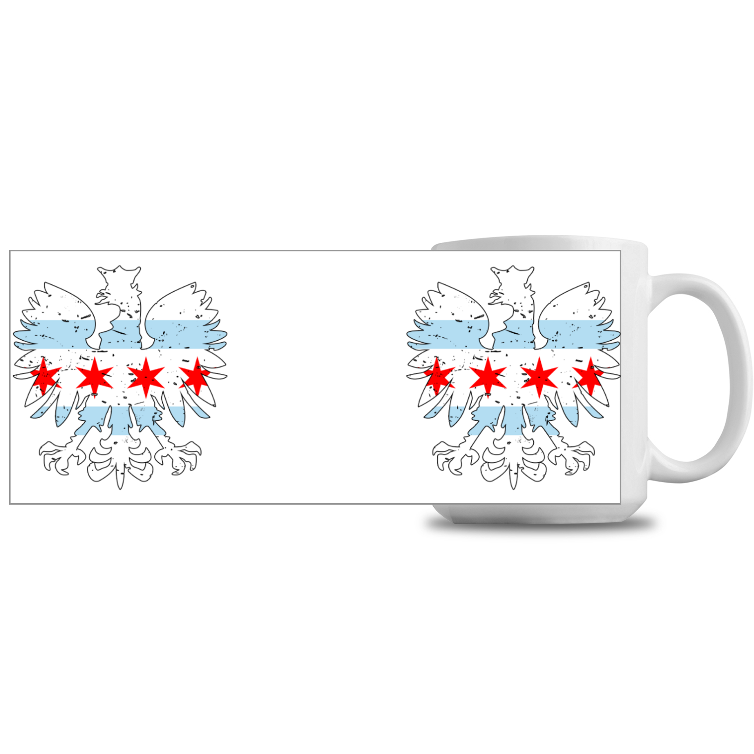 Chicago Flag Polish Eagle 15oz Mug
