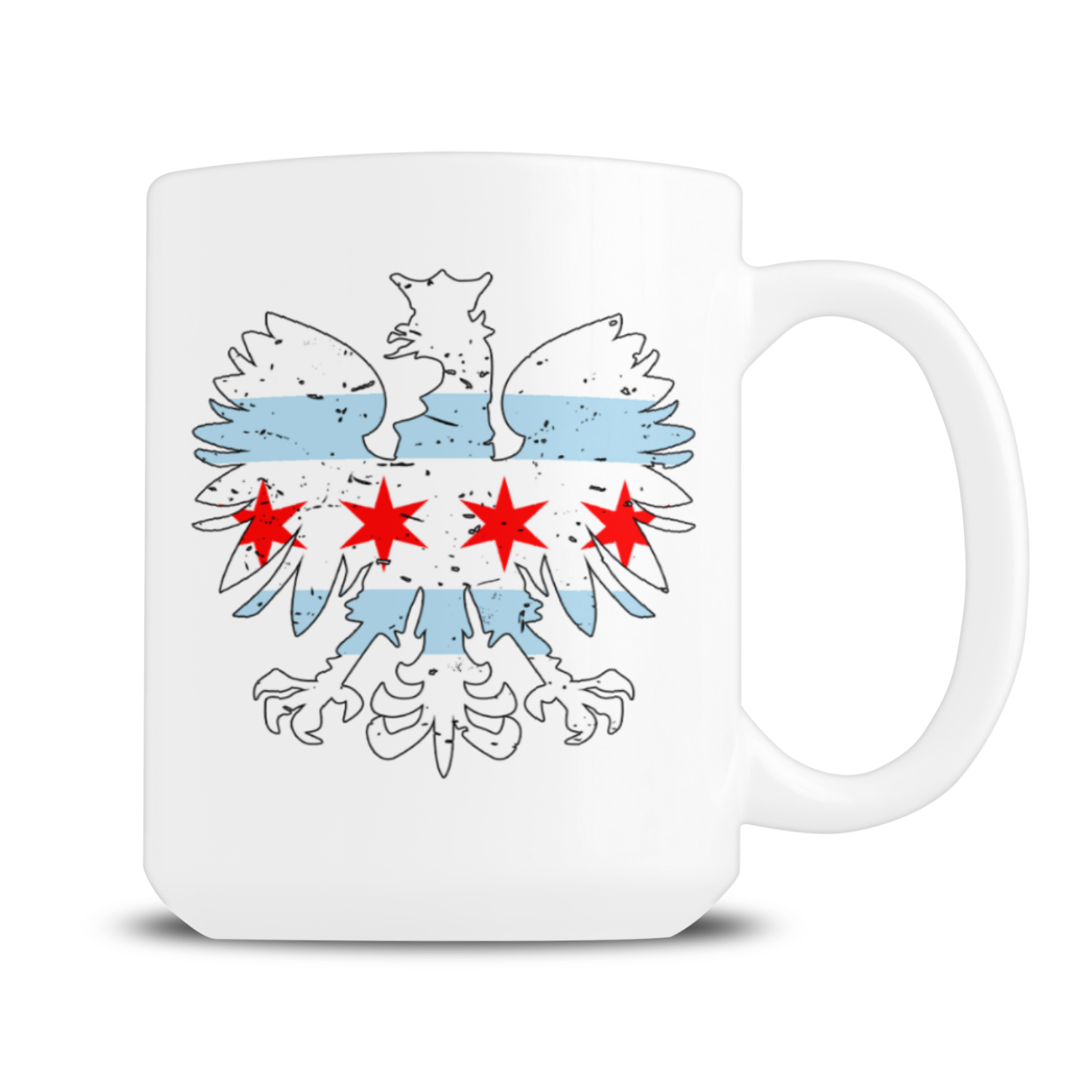 Chicago Flag Polish Eagle 15oz Mug