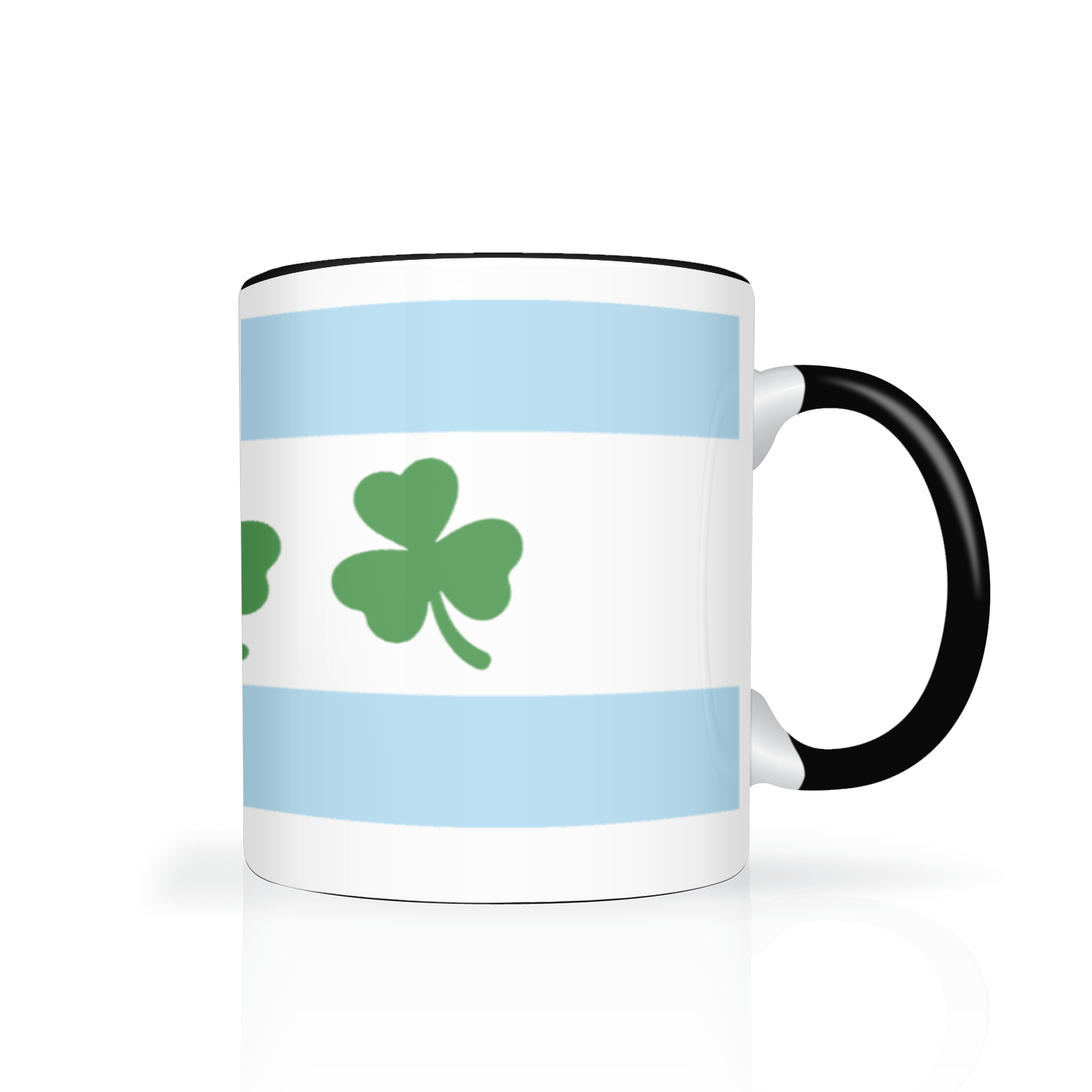 Chicago Flag Shamrock 2 Tone 11oz Mug