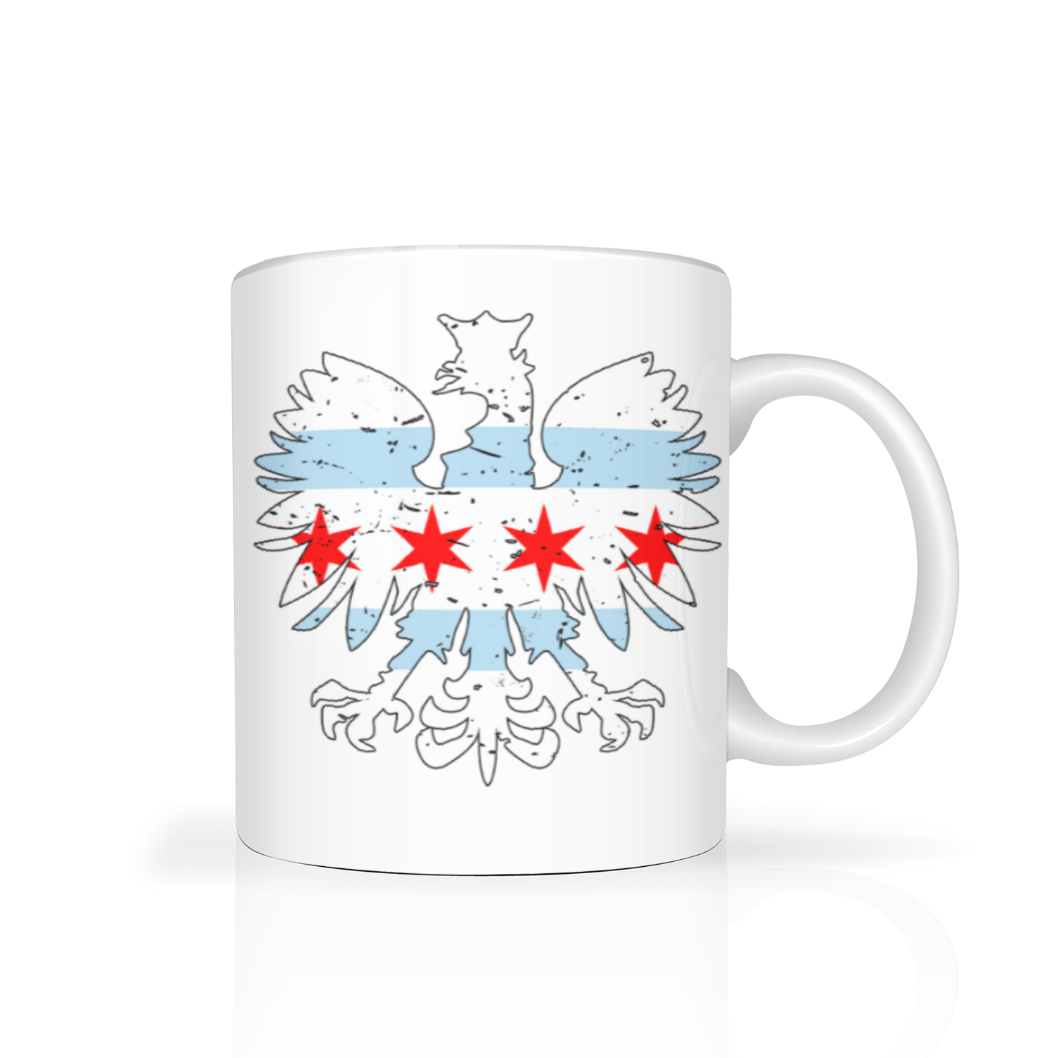 Chicago Flag Polish Eagle 2 Tone 11oz Mug