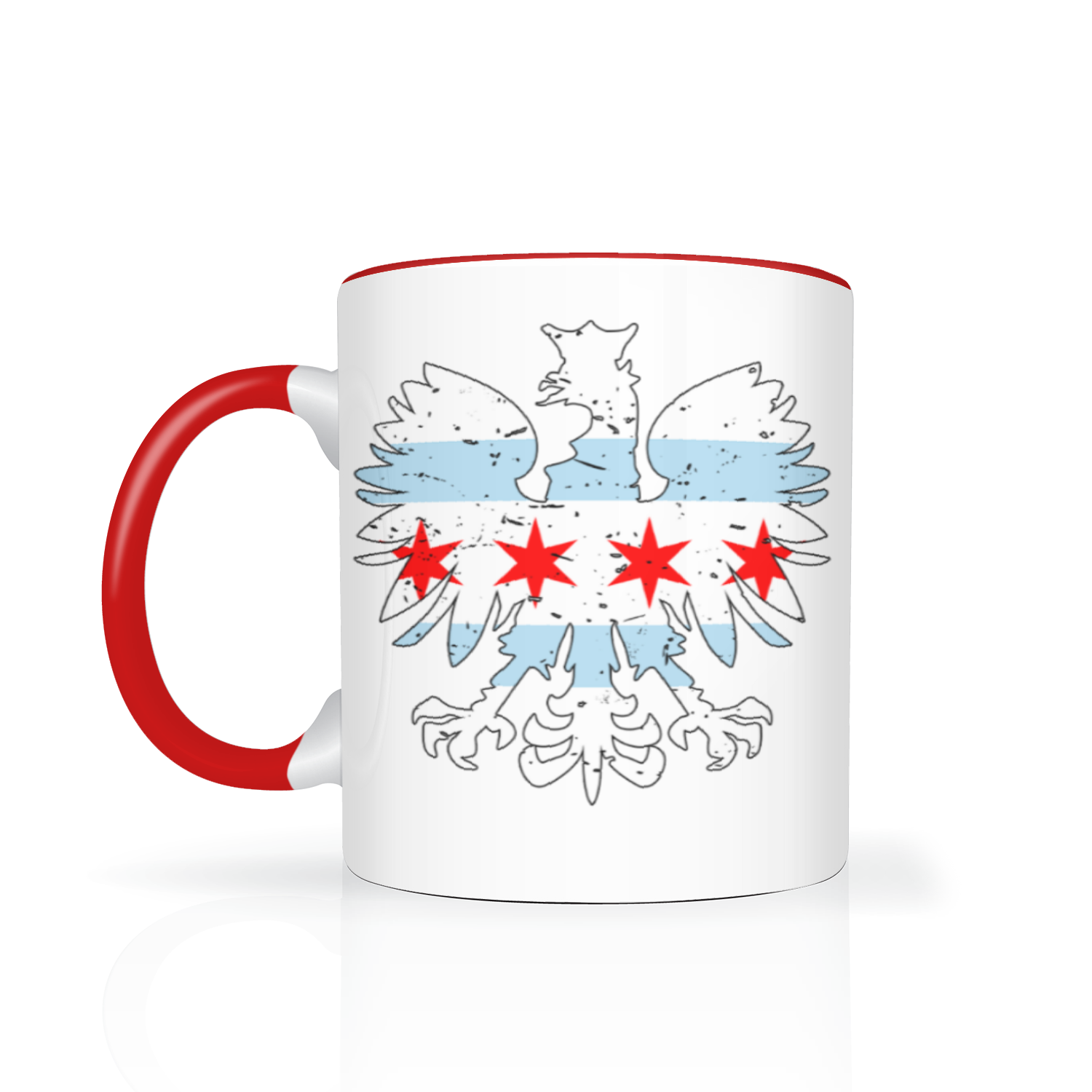 Chicago Flag Polish Eagle 2 Tone 11oz Mug
