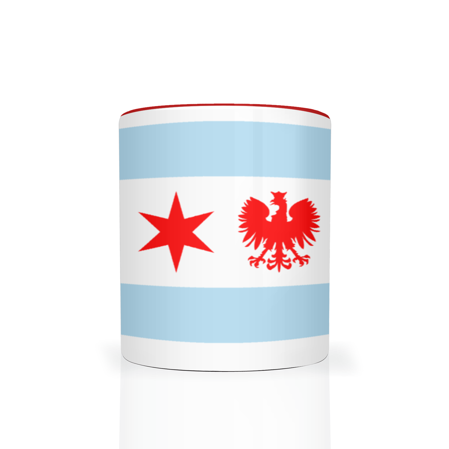 Chicago Flag Polish Single Eagle 2 Tone 11oz Mug
