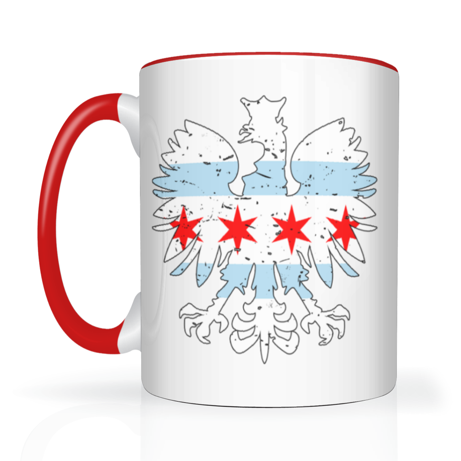 Chicago Flag Polish Eagle 2 Tone 15oz Mug