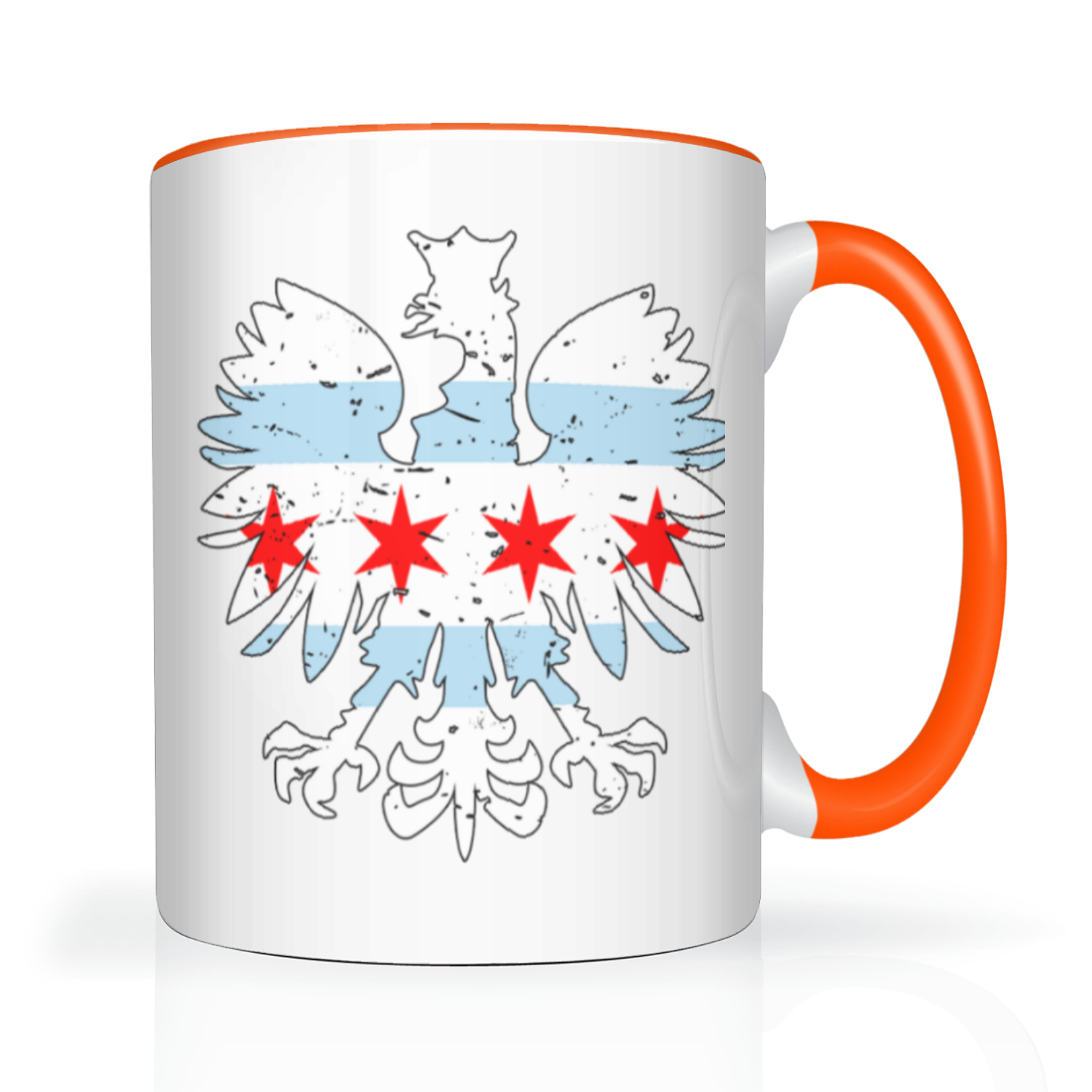 Chicago Flag Polish Eagle 2 Tone 15oz Mug