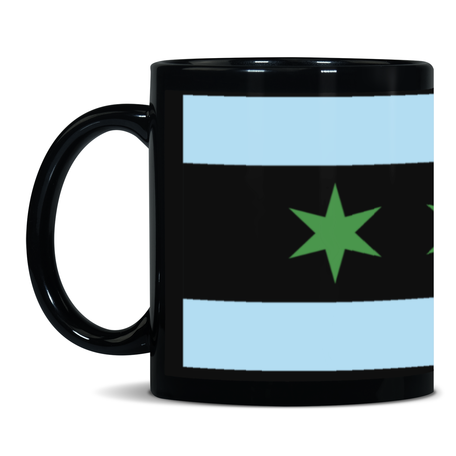 Chicago Flag St. Patty’s 11oz Black Patch Mug