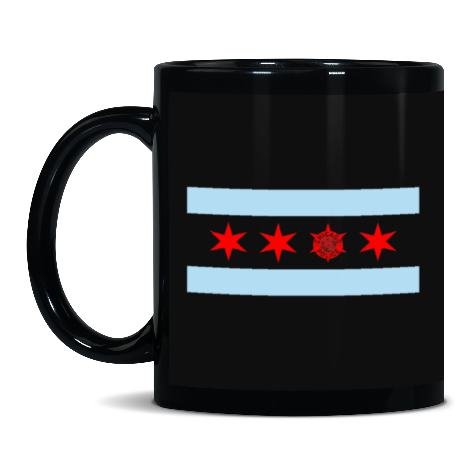 Chicago PD Flag Black Patch 11oz Mug