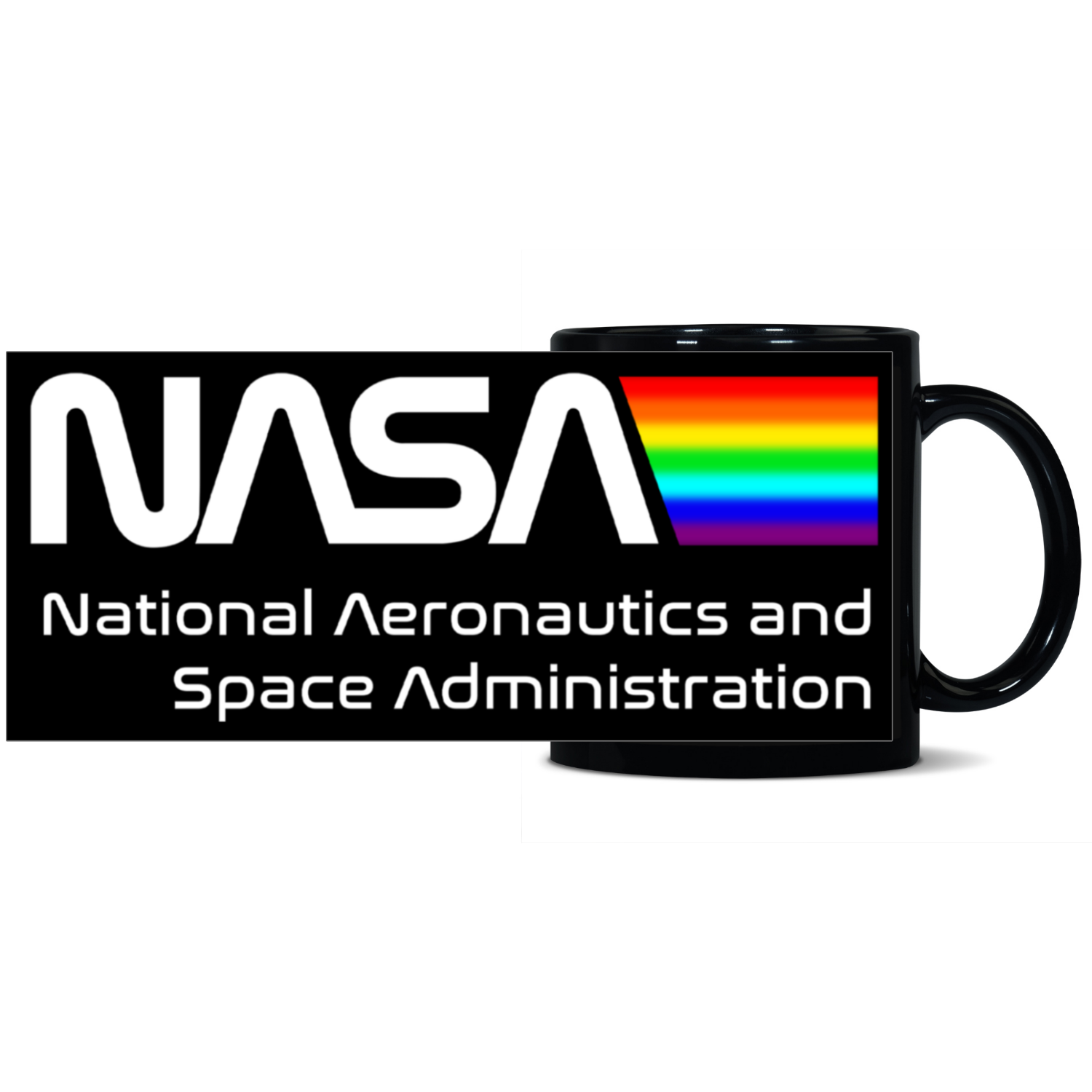 NASA Space Logo Black Patch 11oz Mug