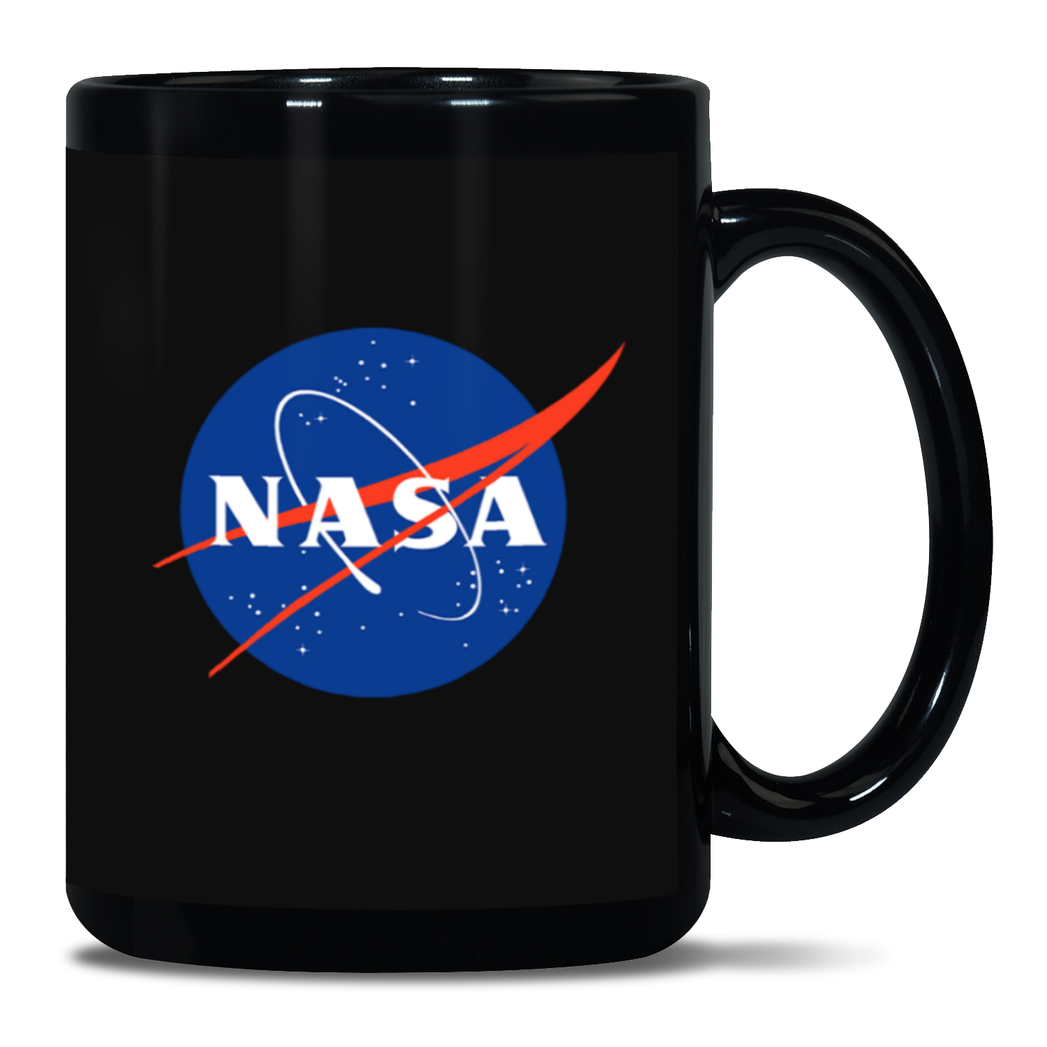 NASA Circle Logo 15oz Black Patch Mug