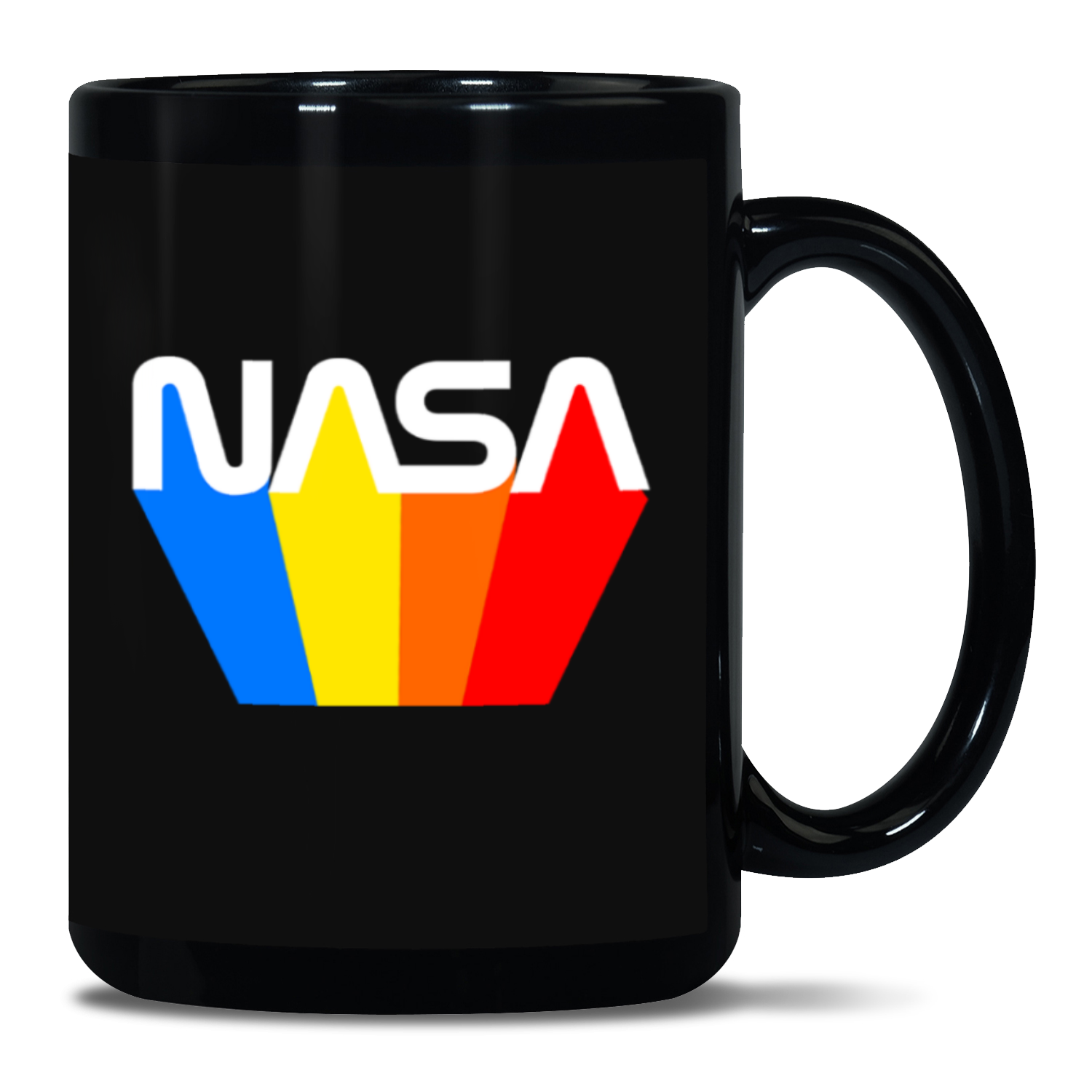 NASA 80's Retro Black Patch 15oz Mug