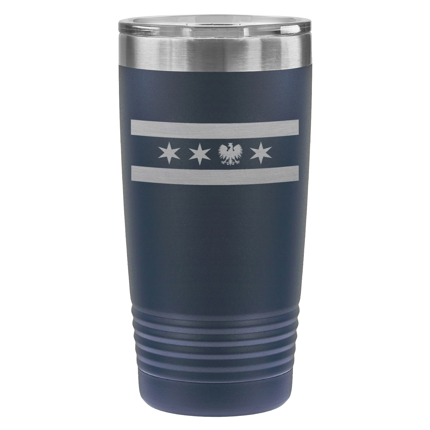 Chicago Flag Polish Single Eagle 20oz Lazer Tumbler