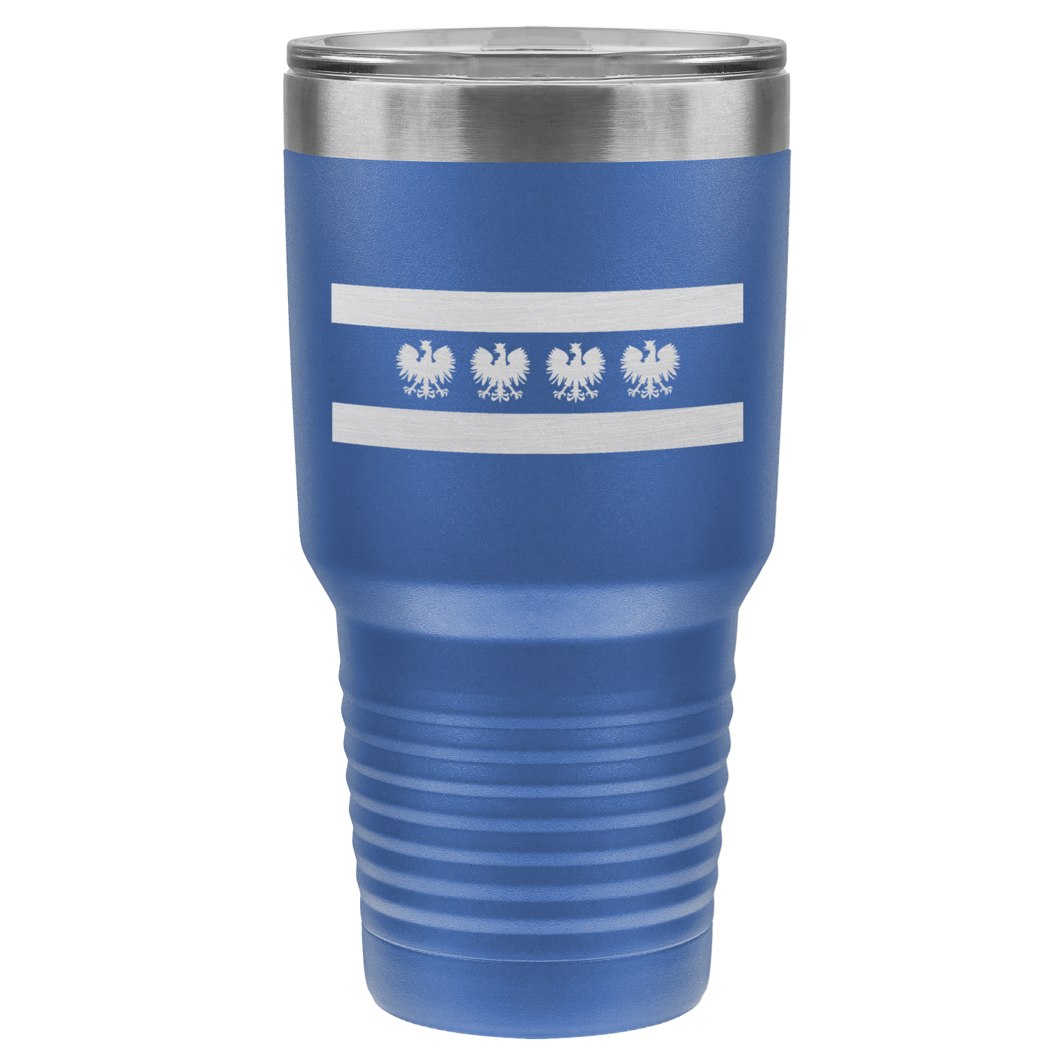 Chicago Flag Polish Four Eagle 30oz Lazer Tumbler