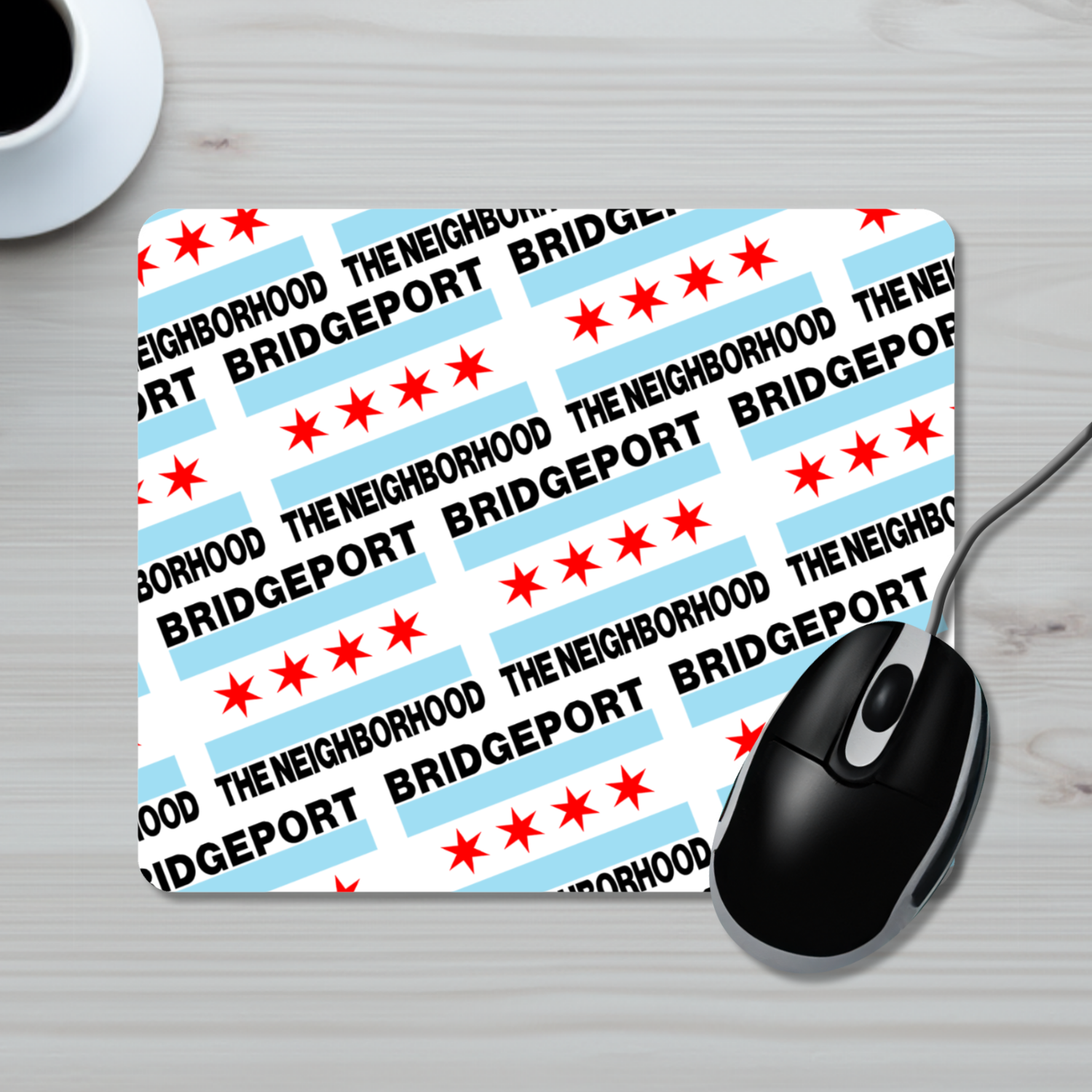 Chicago Flag Bridgeport Mouse Pad
