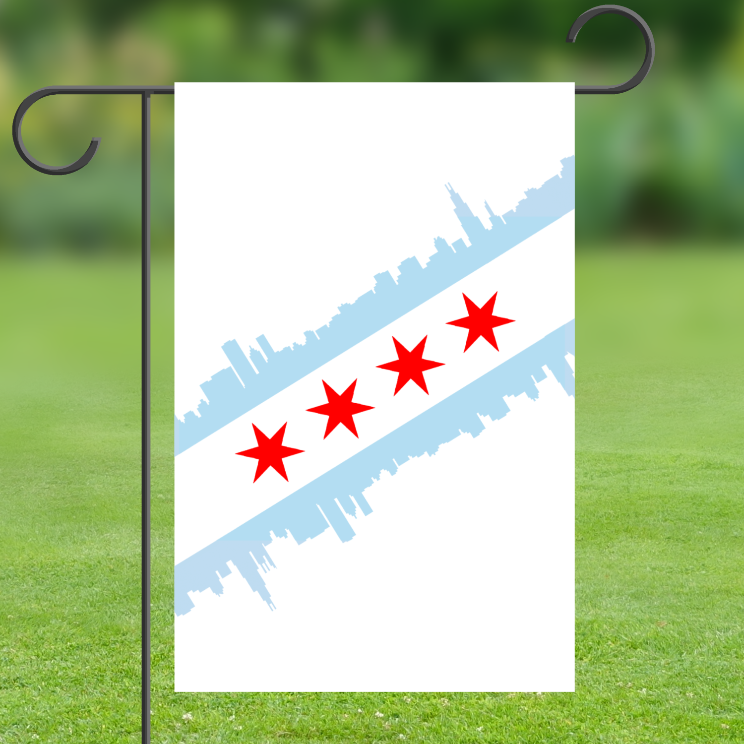 Chicago Skyline Flag Garden Flag