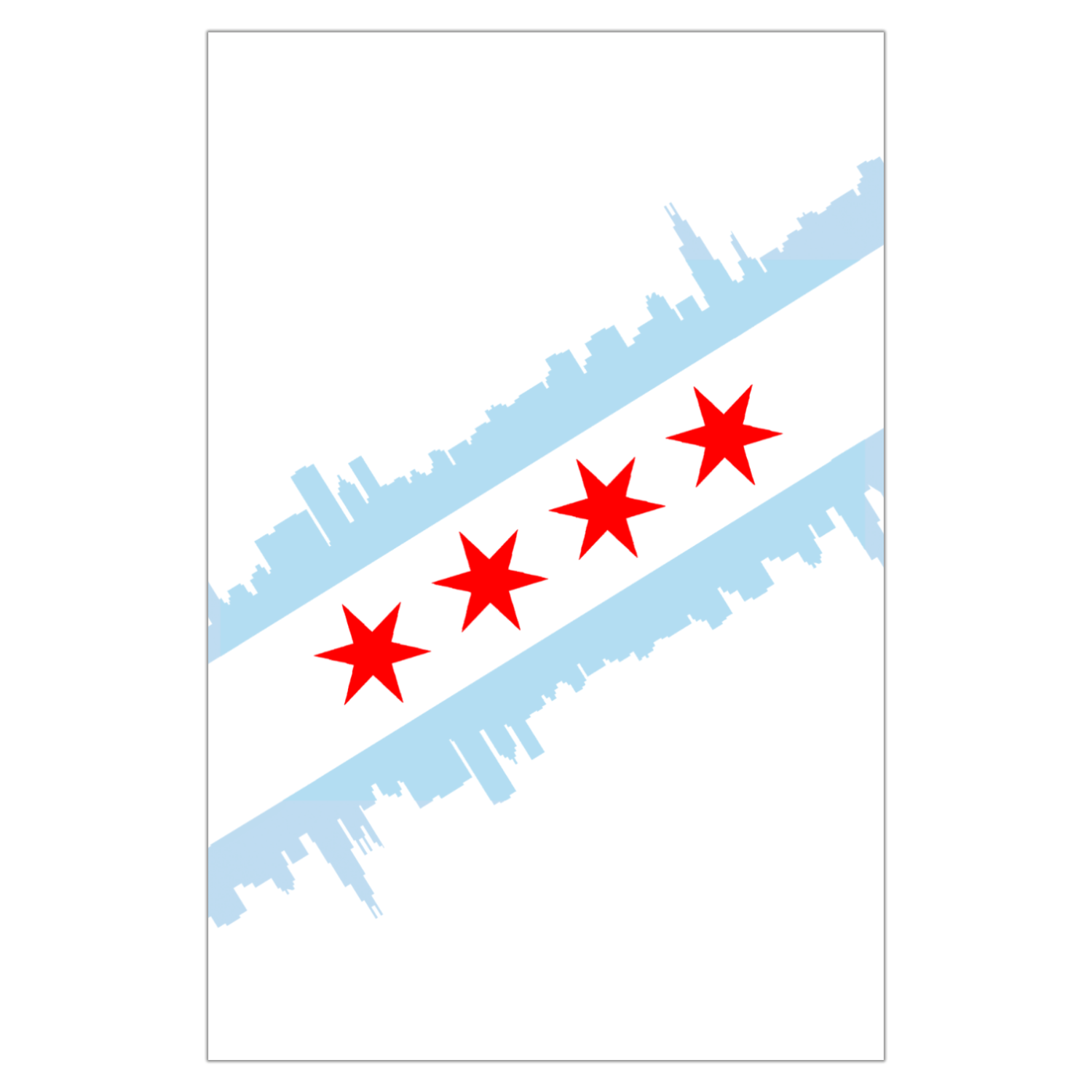 Chicago Skyline Flag Garden Flag