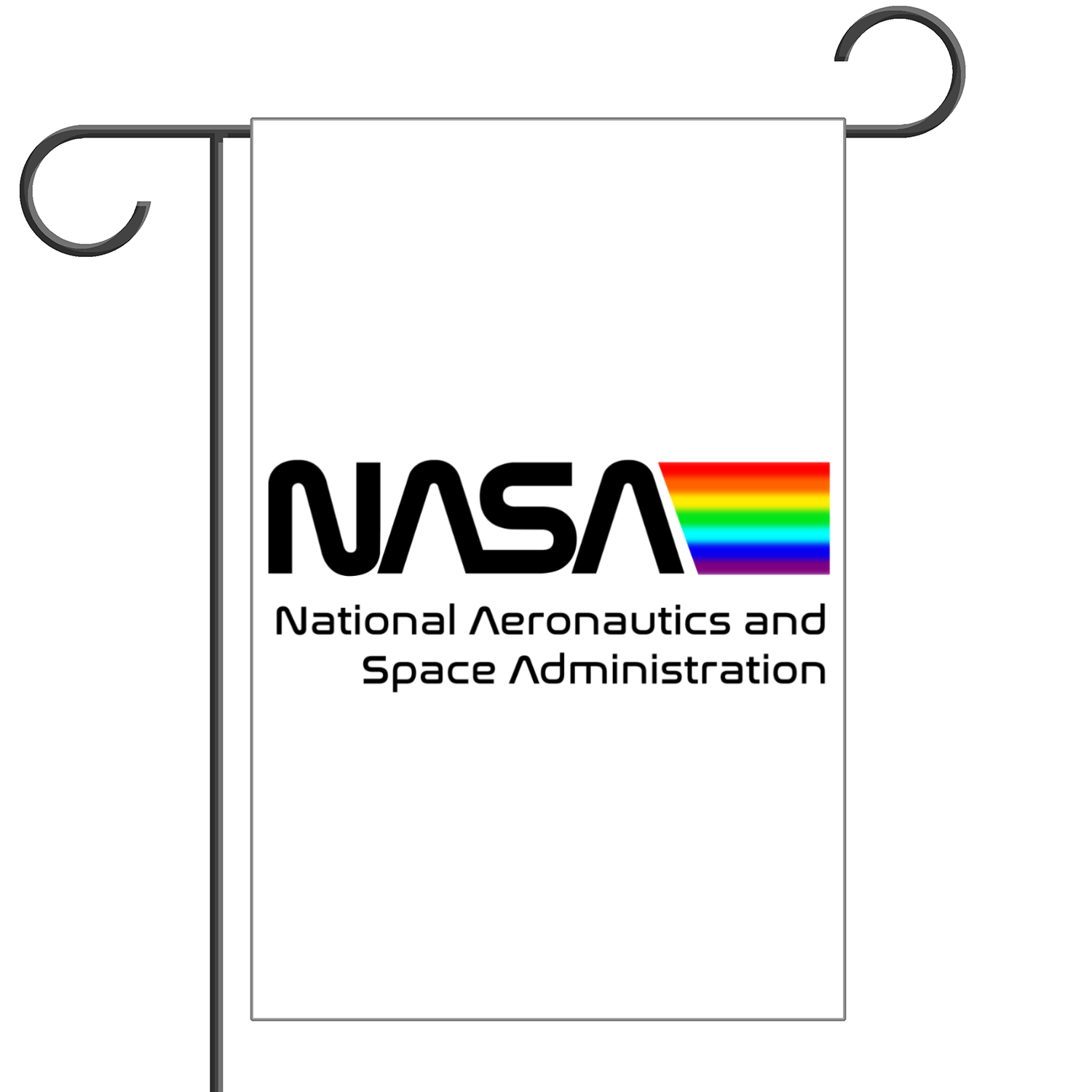 NASA Space Log Garden Flag