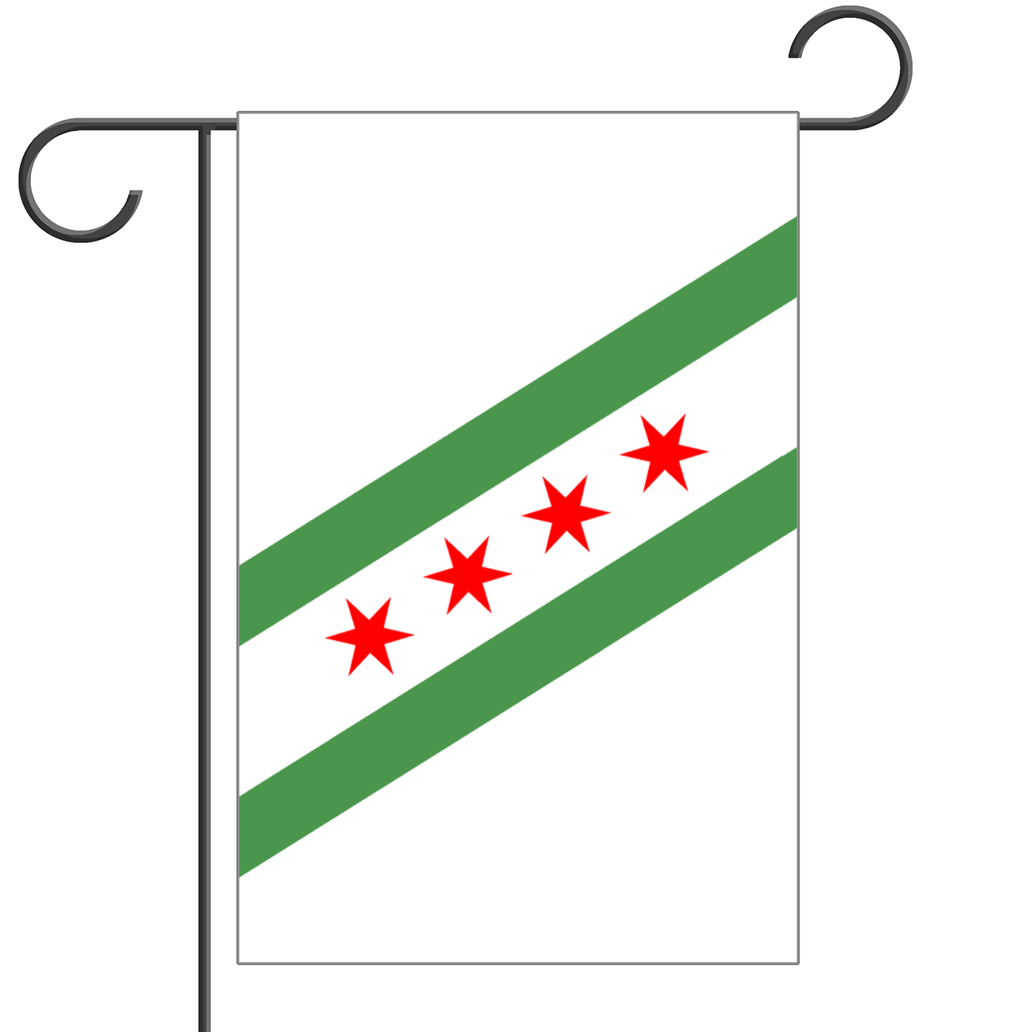 Chicago Flag Green River Garden Flag