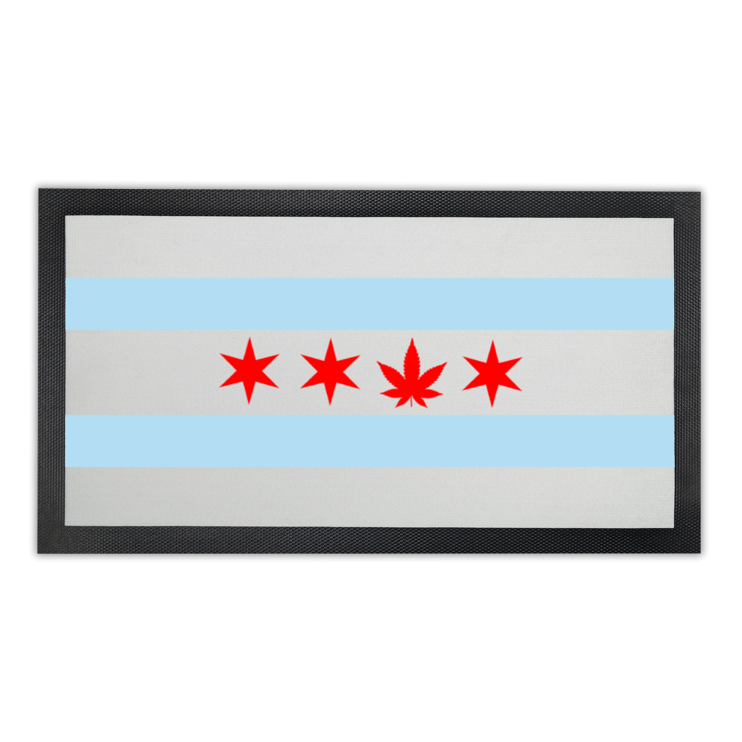 Chicago Flag Single Pot Leaf Bar Mat